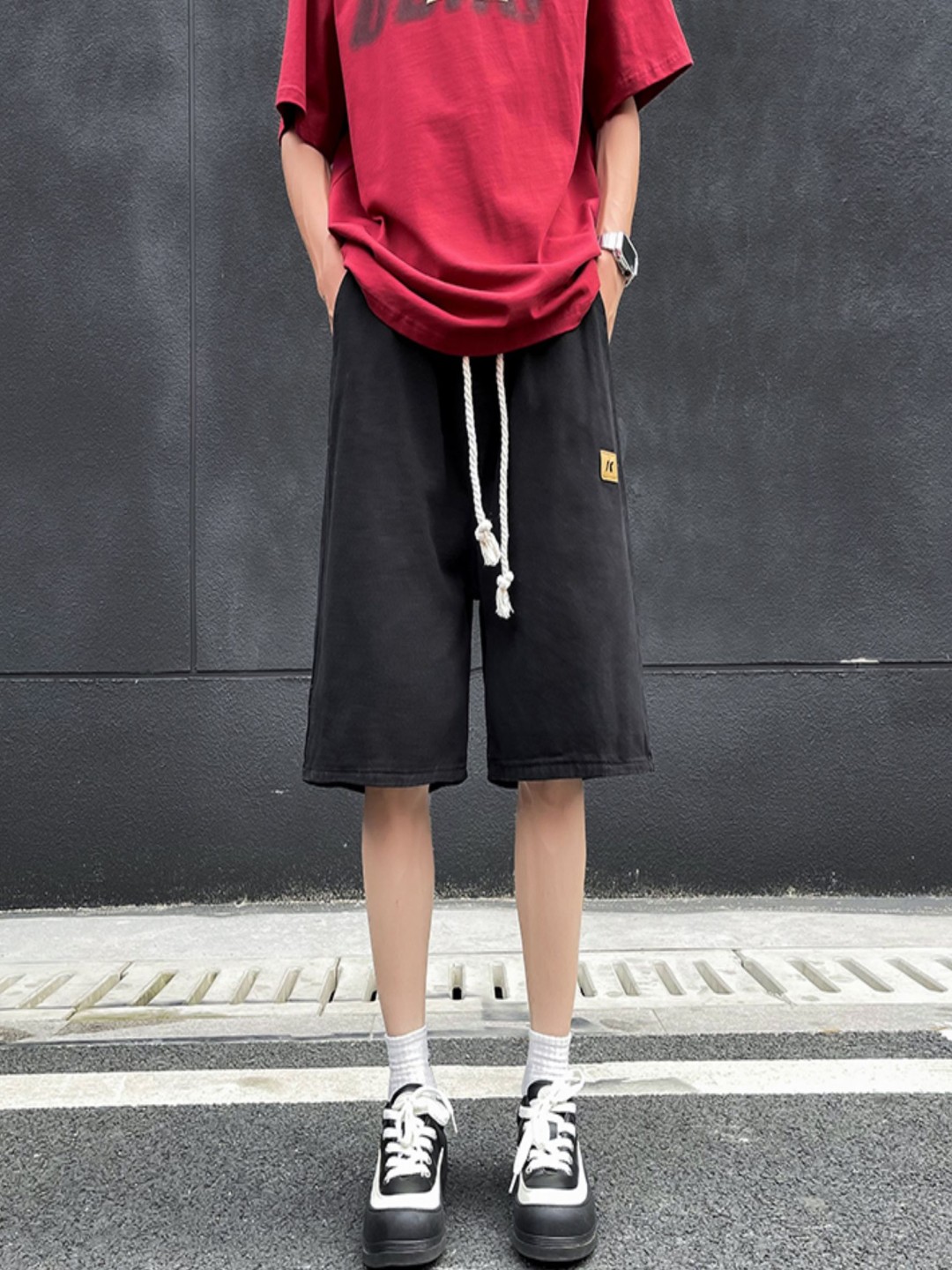 

StyleCast x Revolte Men Mid-Rise Shorts, Black