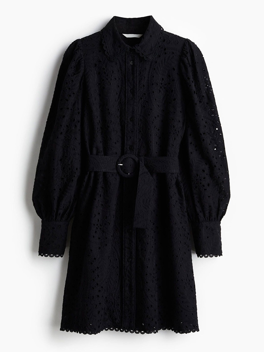 

H&M Broderie Anglaise Shirt Dress, Blue