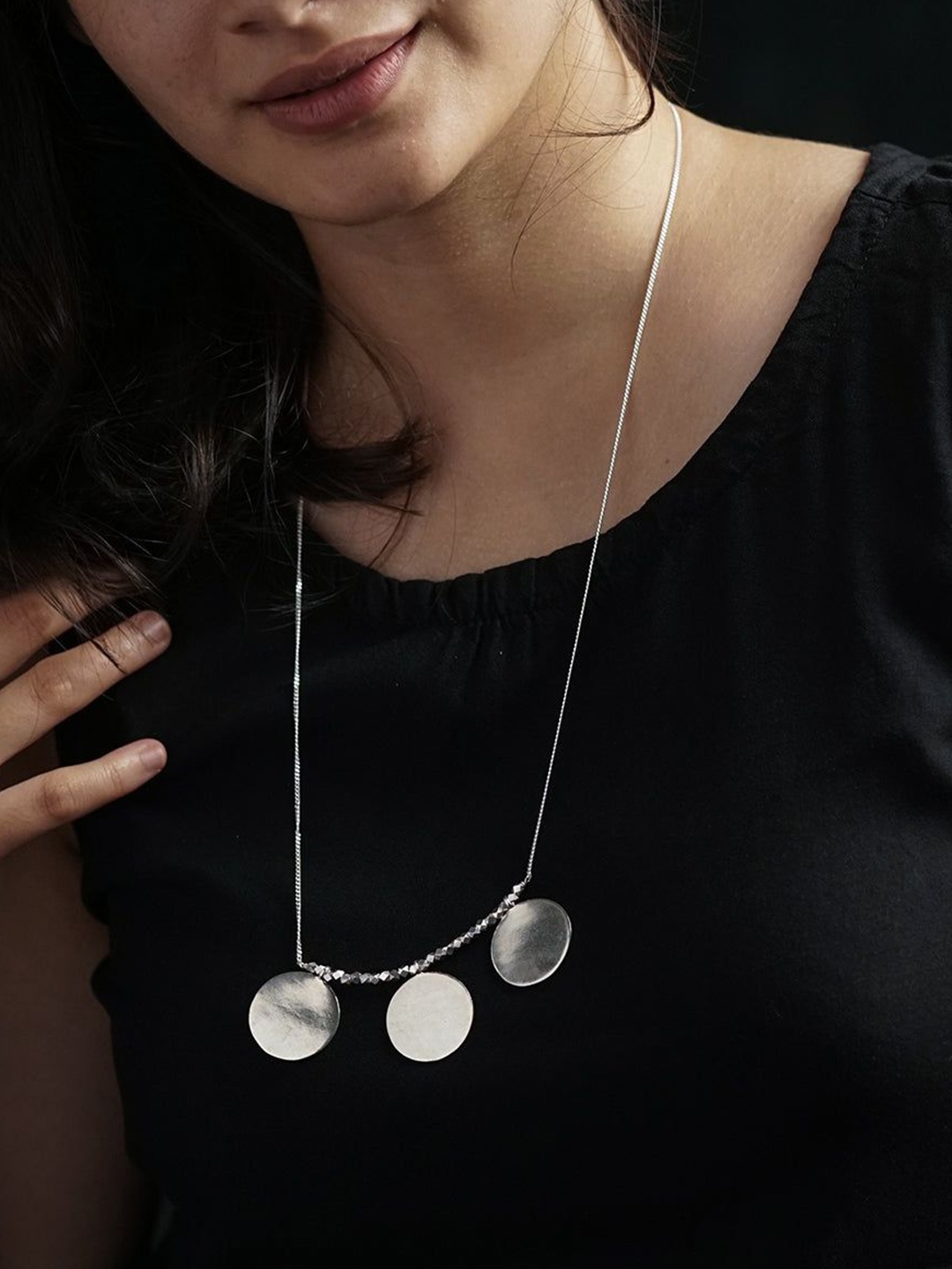 

House of Aadyaa Sterling Silver Handcrafted Necklace
