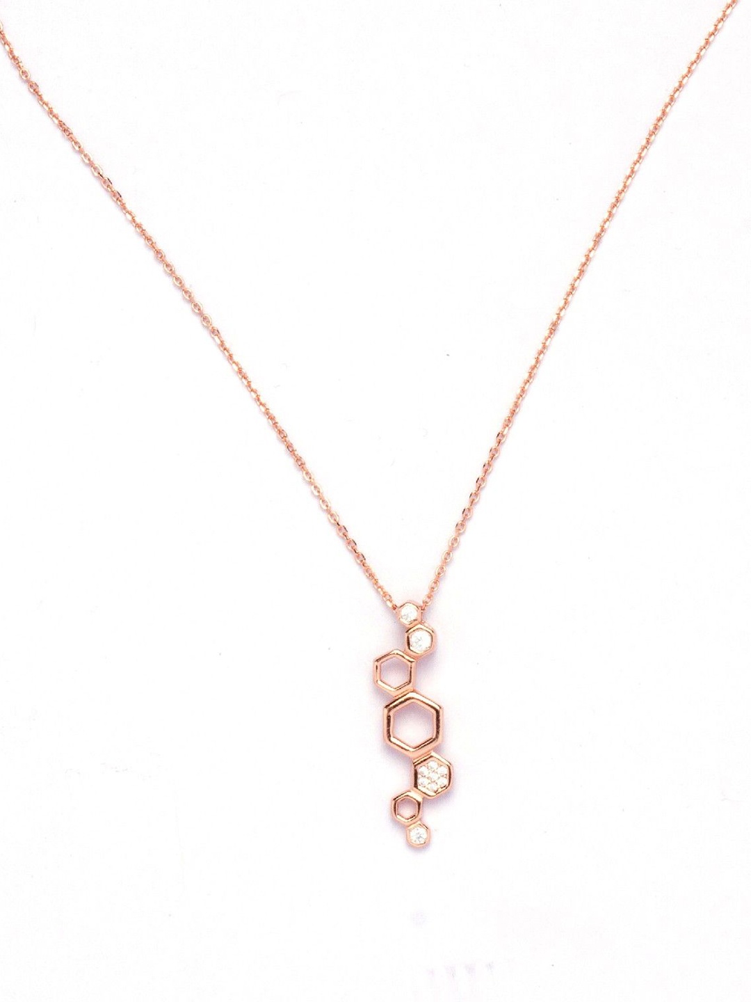 

De Flossy Women Sterling Silver Rose Gold-Plated Necklace