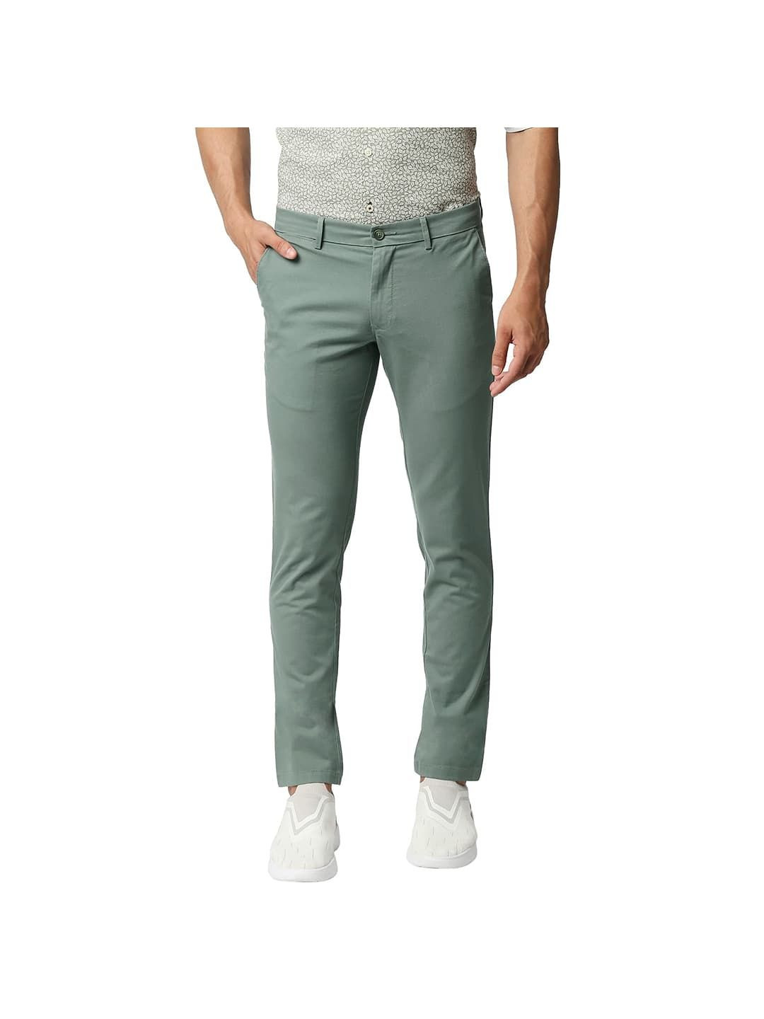 

Basics Men Mid-Rise Tapered Fit Trouser, Green