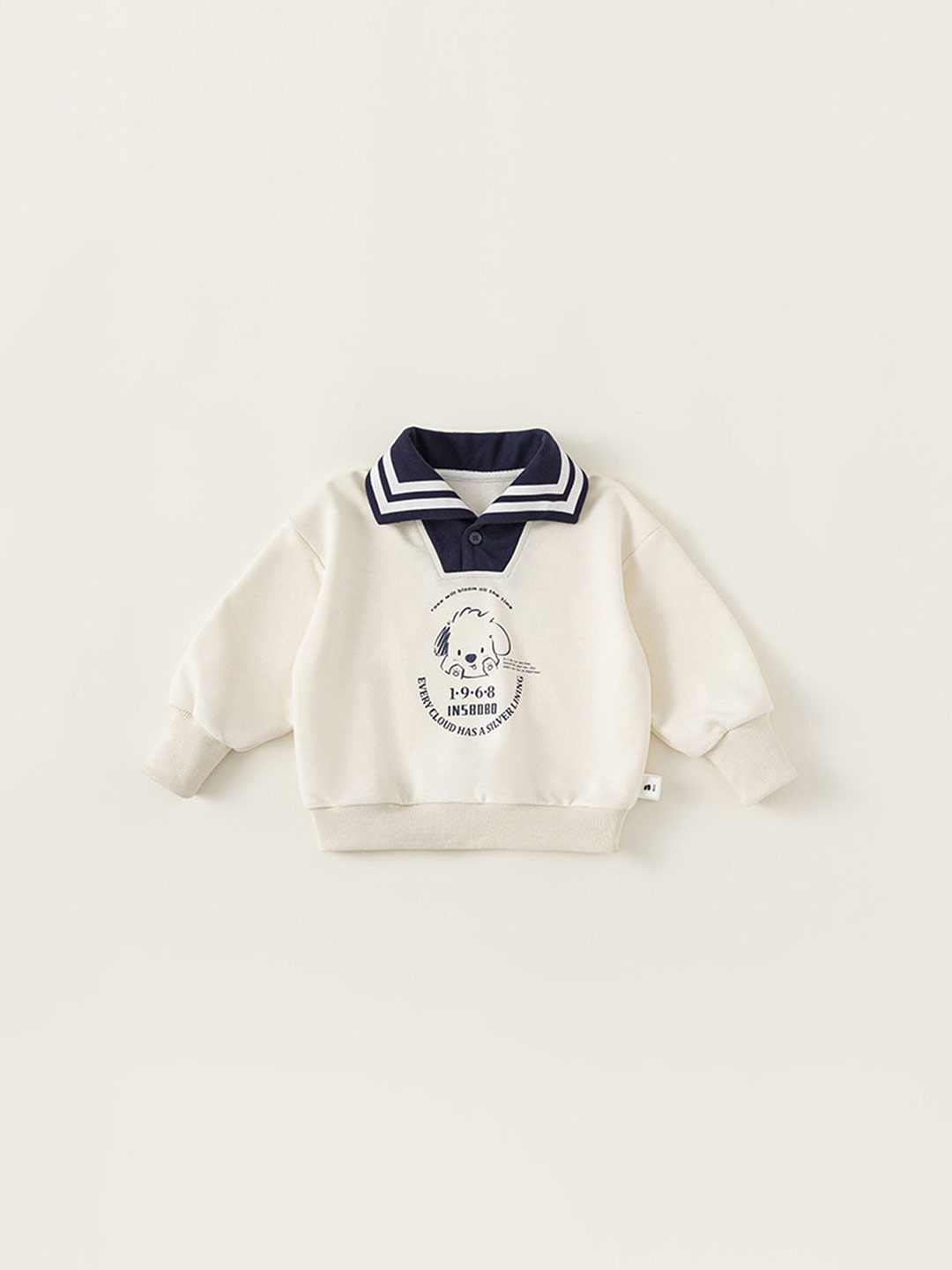 

LULU & SKY Girls Printed Sweatshirt, White