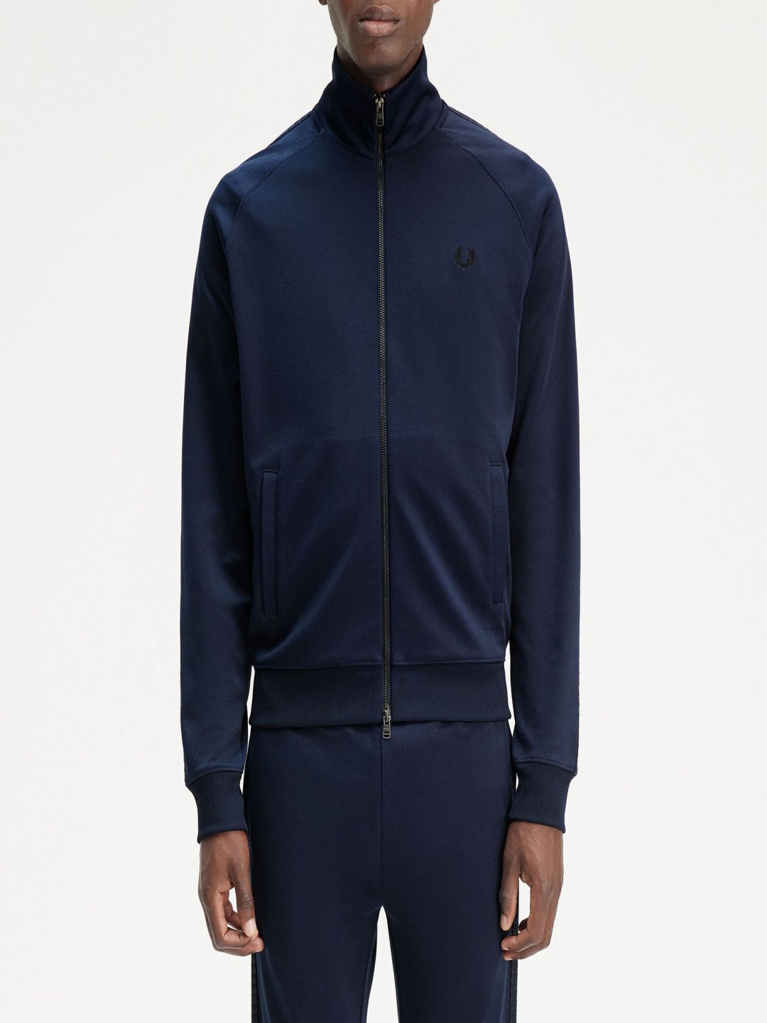 

Fred Perry Men Colourblocked without Longline Bomber Jacket, Blue