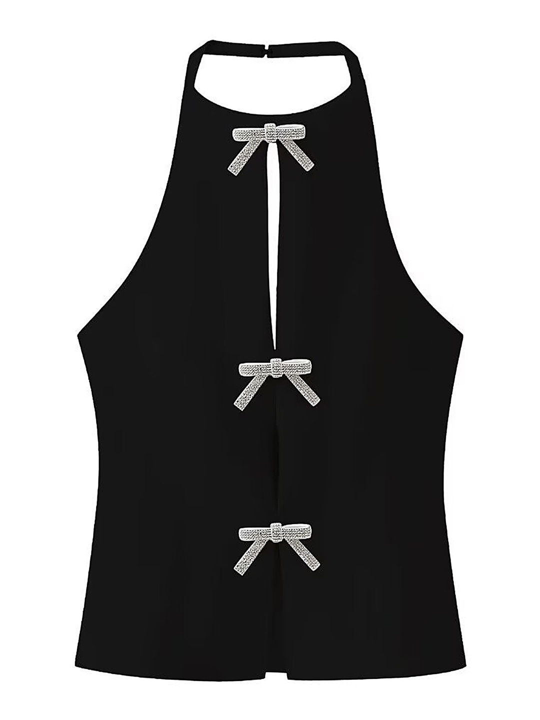 

LULU & SKY Women Halter Neck Top, Black