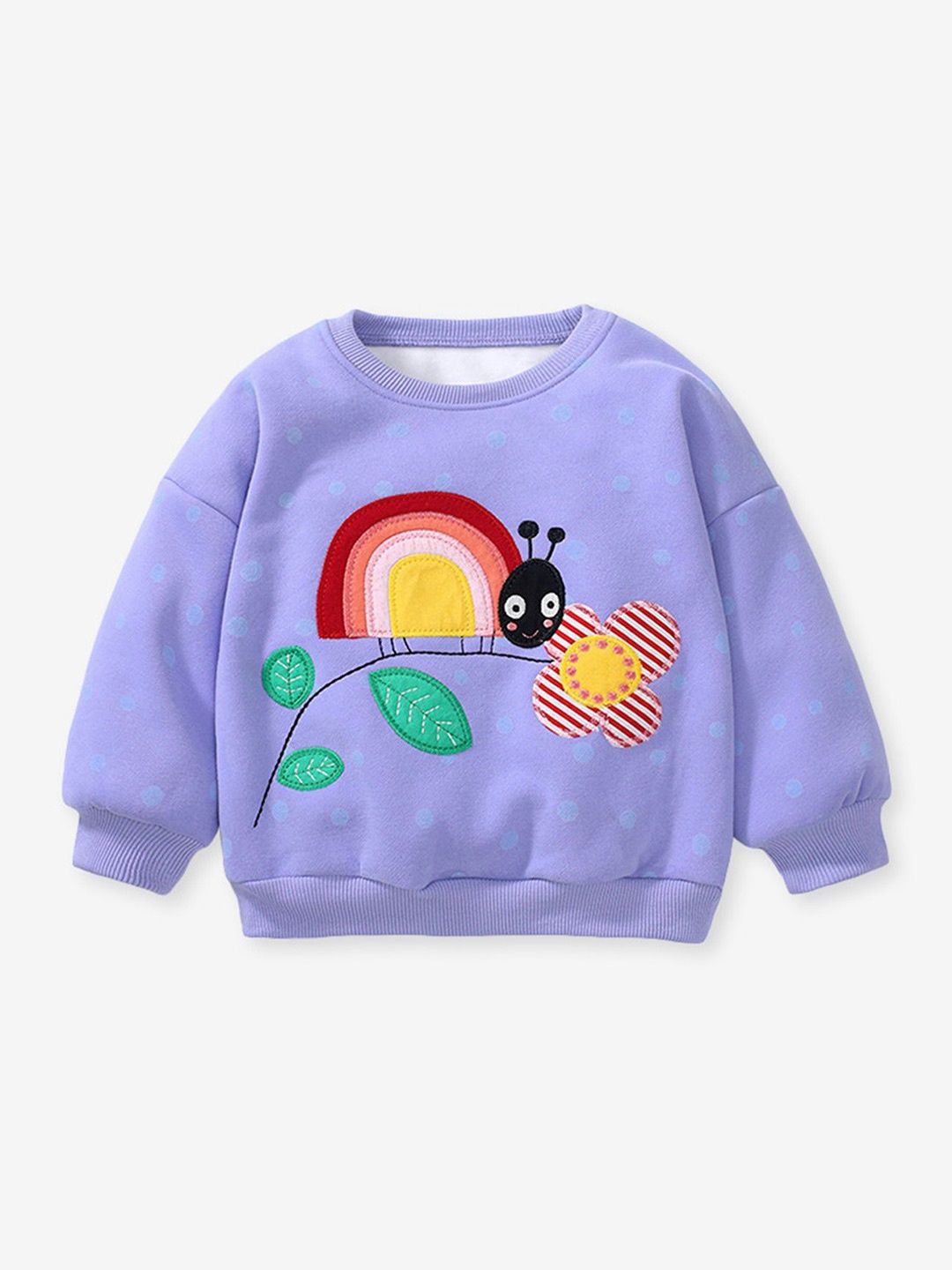 

LULU & SKY Girls Applique Printed Sweatshirt, Purple