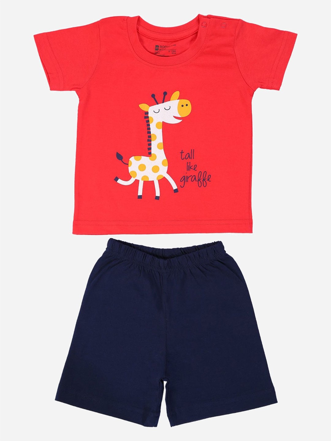 

Bodycare Kids Kids Printed T-Shirt With Shorts, Orange