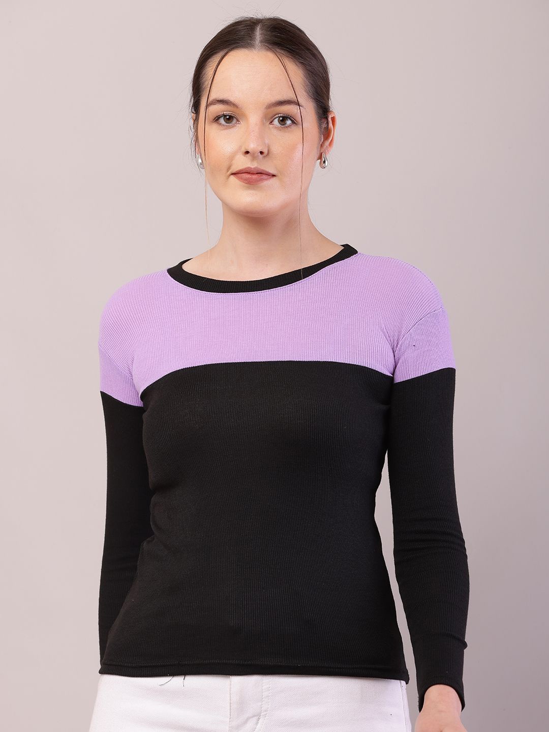 

RiseMax Colourblocked Top, Black