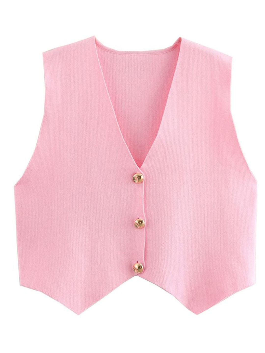 

LULU & SKY Women V-Neck Waistcoat, Pink