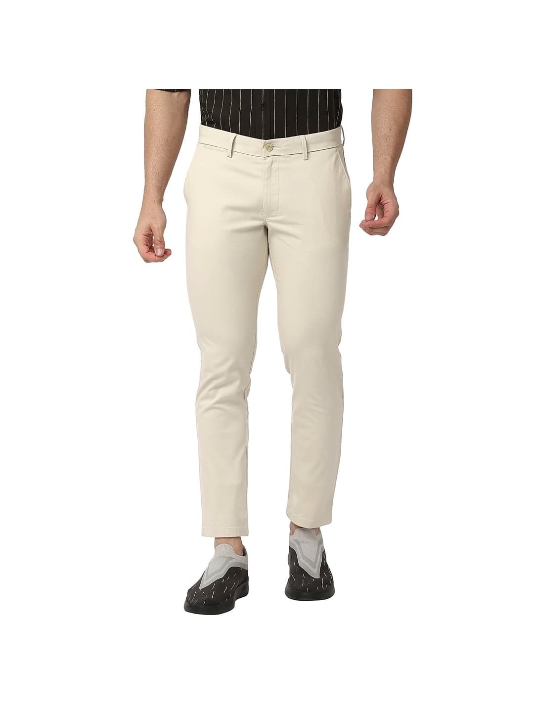 

Basics Men Tapered Fit Trousers, Beige