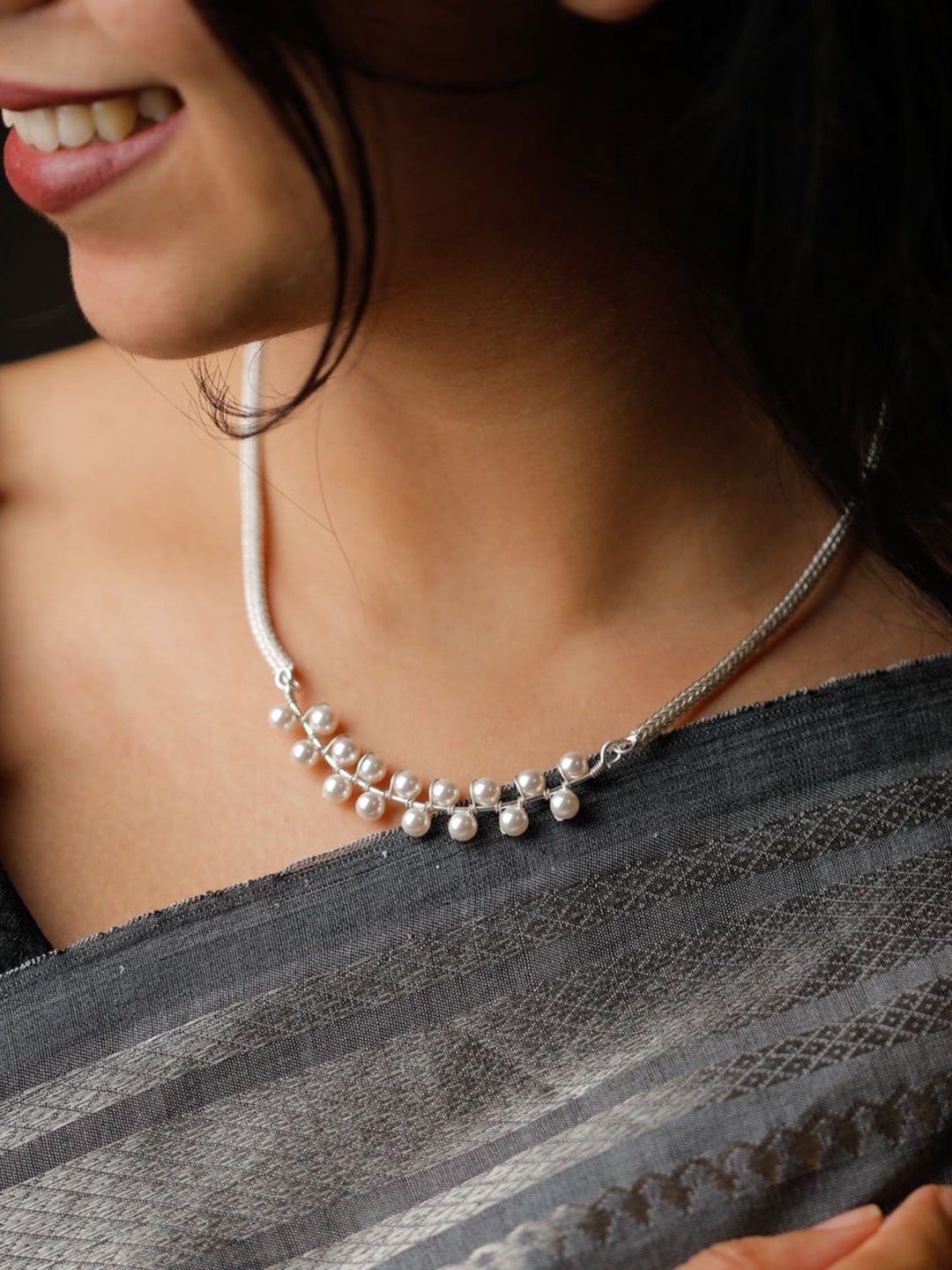 

House of Aadyaa Sterling Silver Necklace