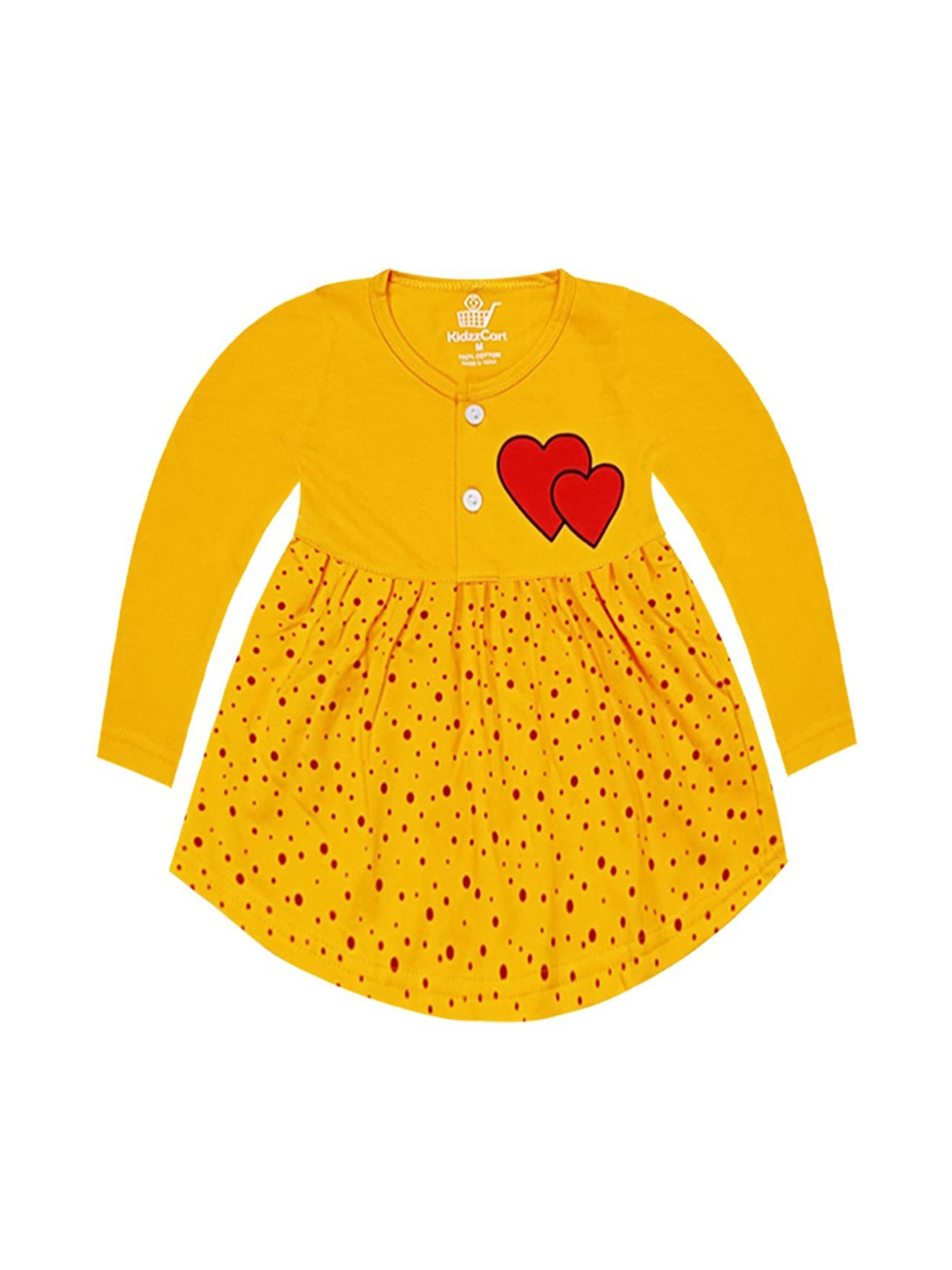 

KidzzCart Girls Floral Printed Fit & Flare Dress, Yellow