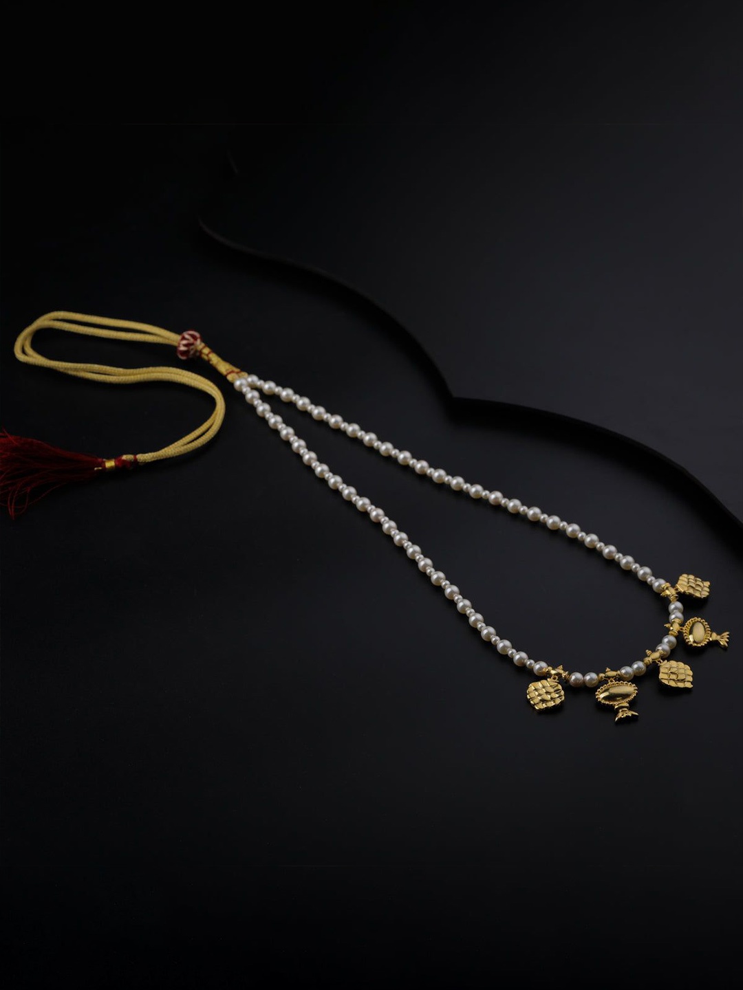 

House of Aadyaa Sterling Silver Necklace, Gold