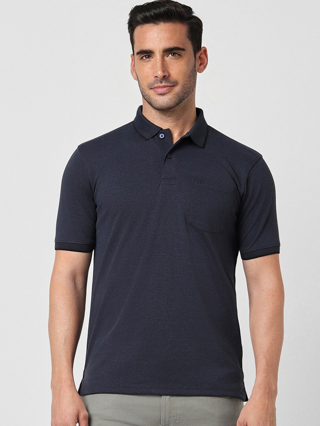 

Peter England Polo Collar Casual T-shirt, Navy blue