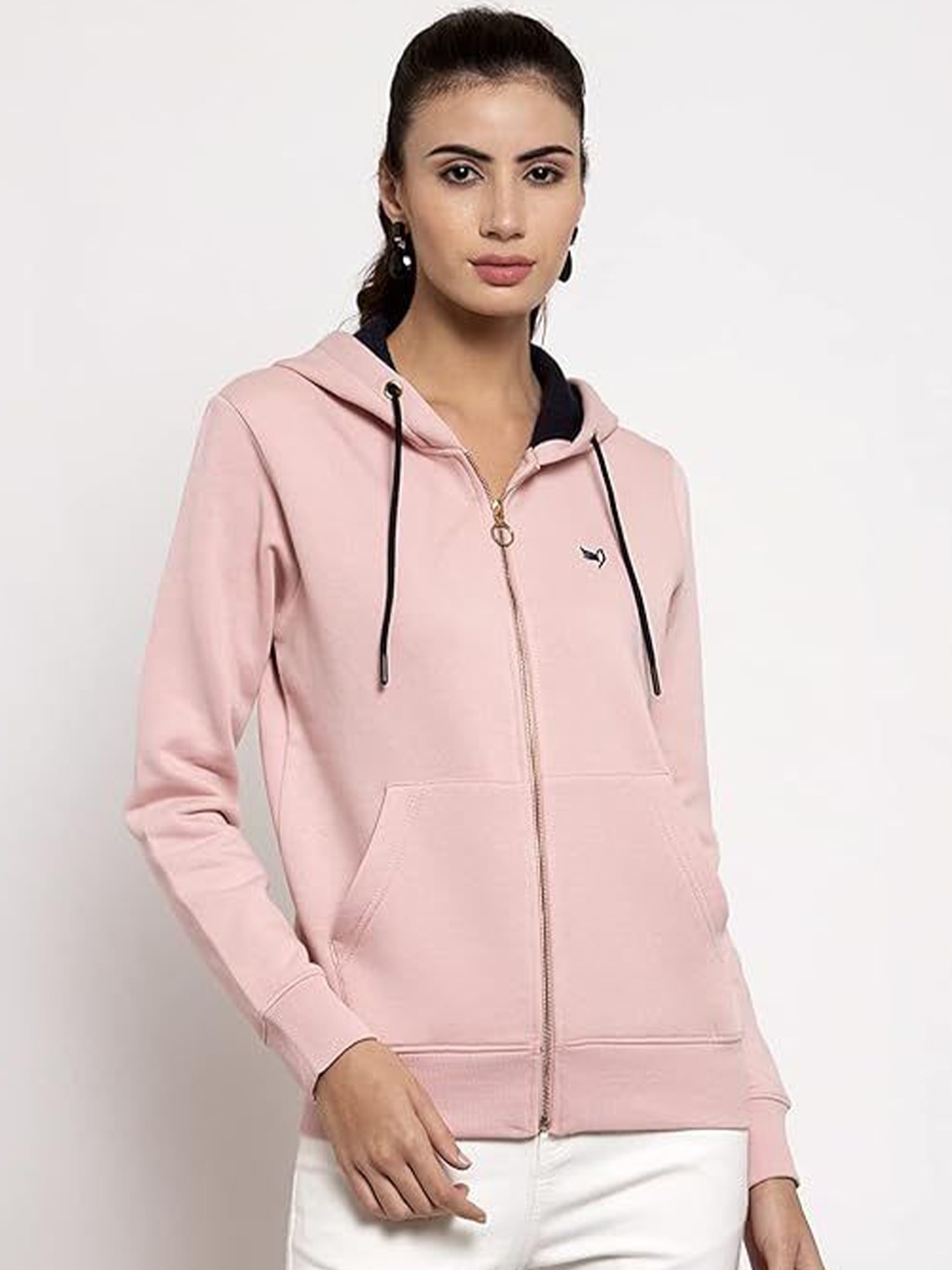 

Global Republic Women Hooded Front-Open Sweatshirt, Pink