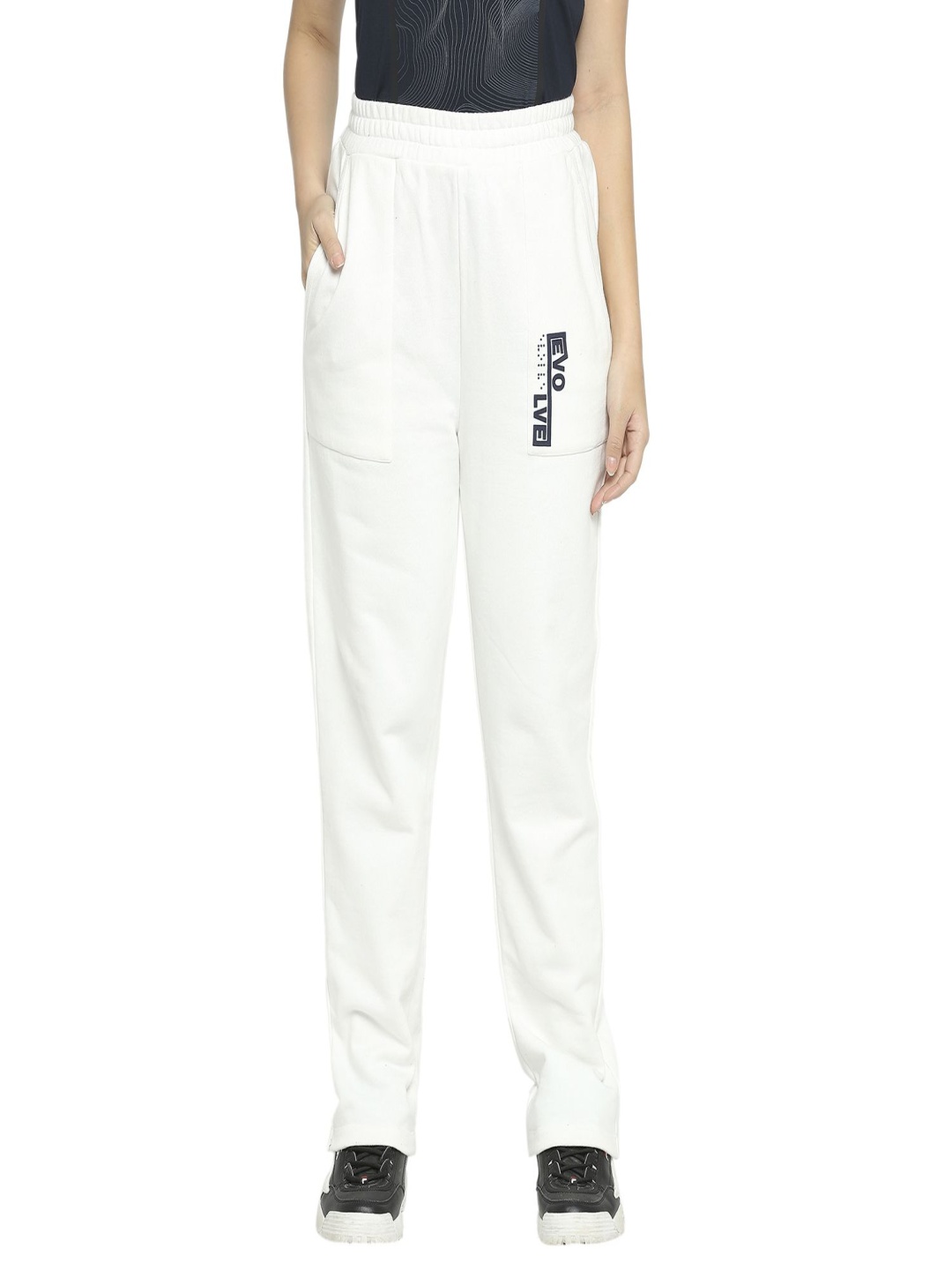

Being Human Women Cotton Regular Fit Track Pants, White