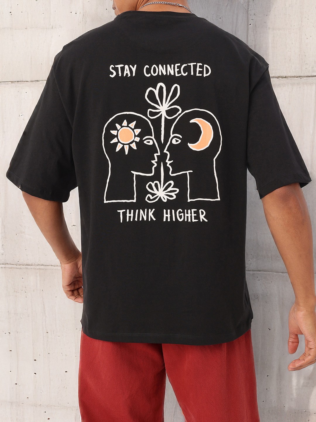 

Kook N Keech Urban Sync Printed Relaxed Fit T-shirt, Black