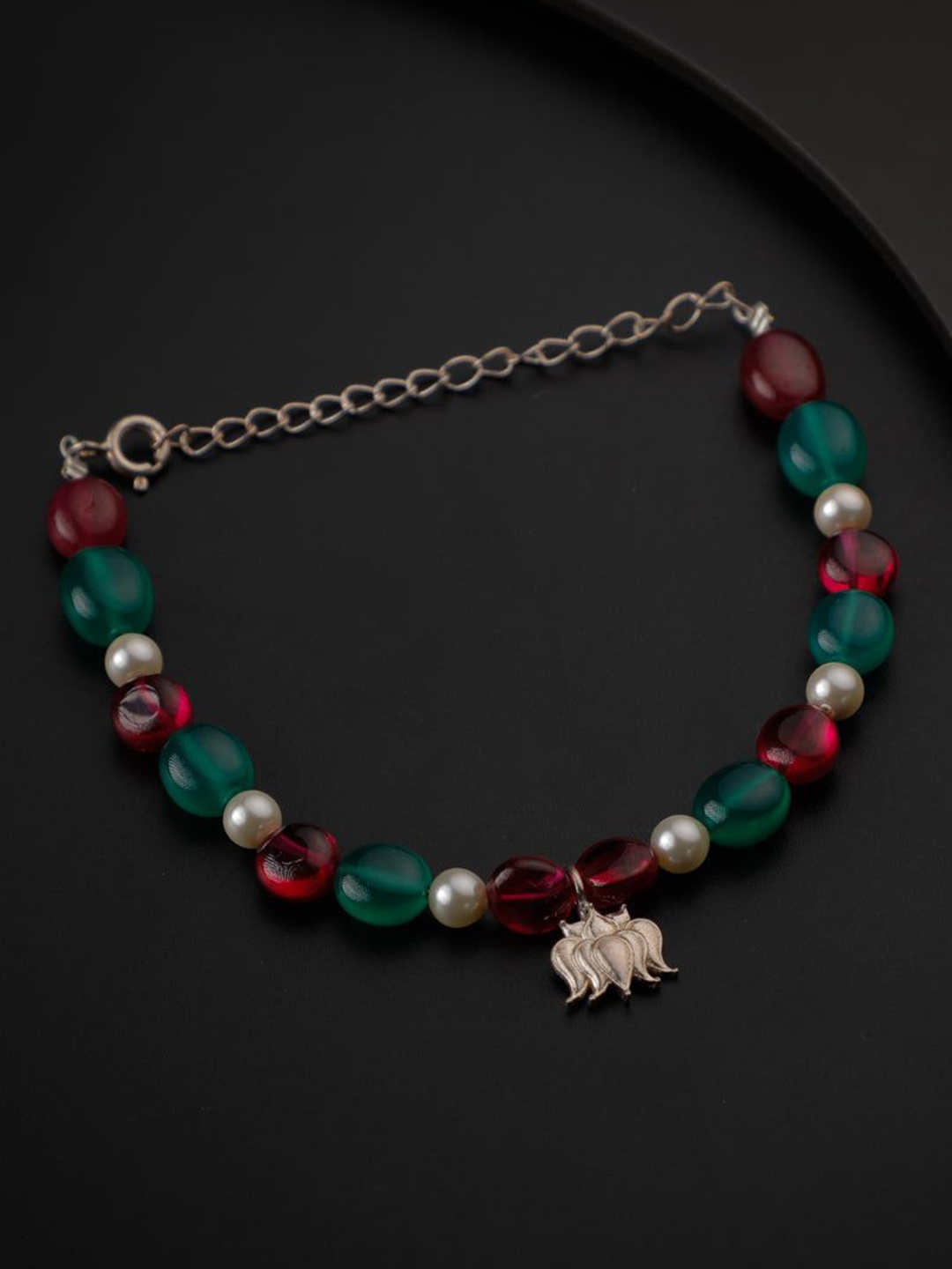 

House of Aadyaa Women Silver Handcrafted Charm Bracelet