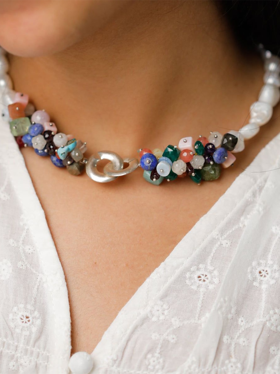 

House of Aadyaa Sterling Silver Necklace