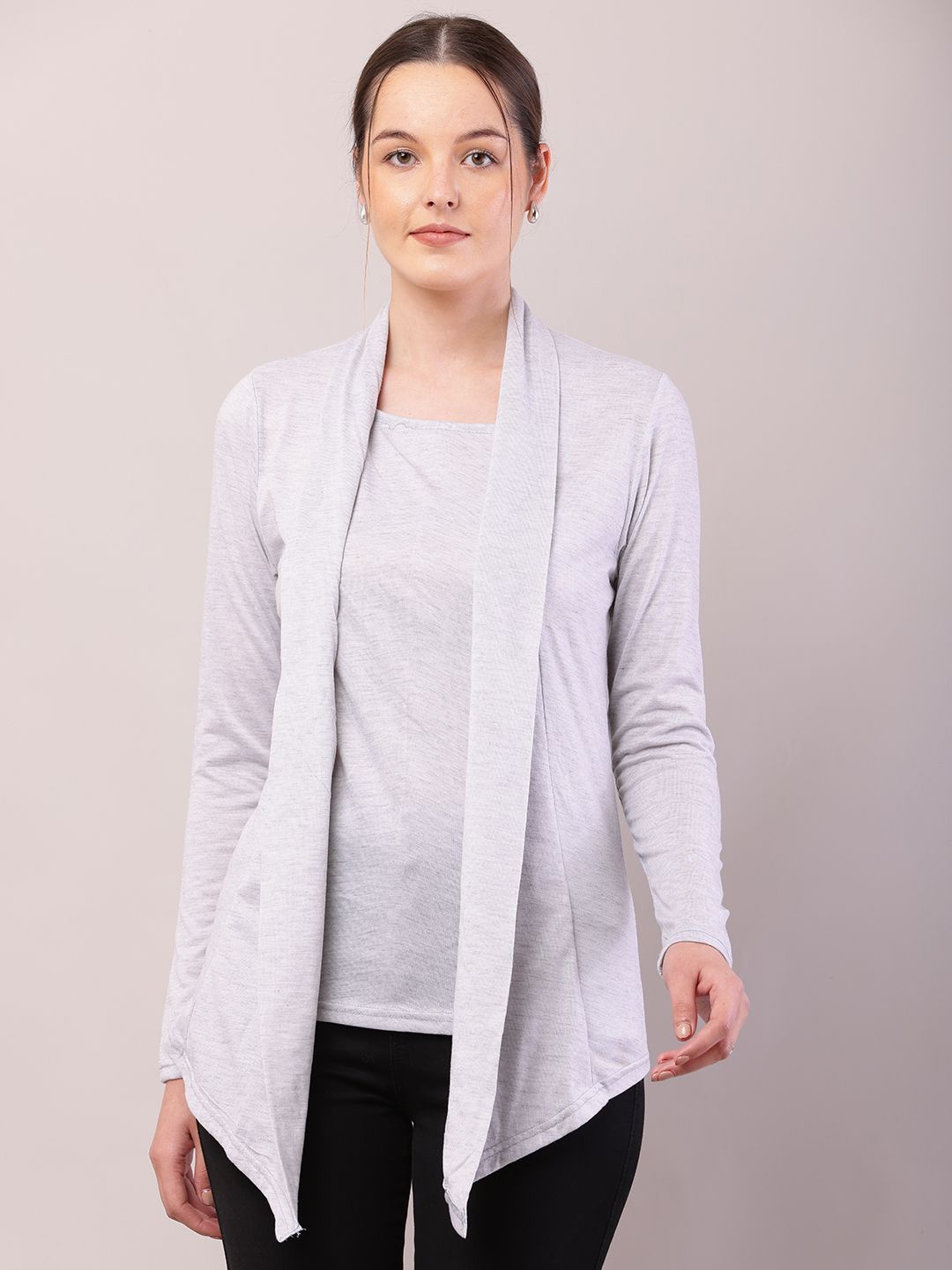 

RiseMax Longline Lapel Shrug, Grey