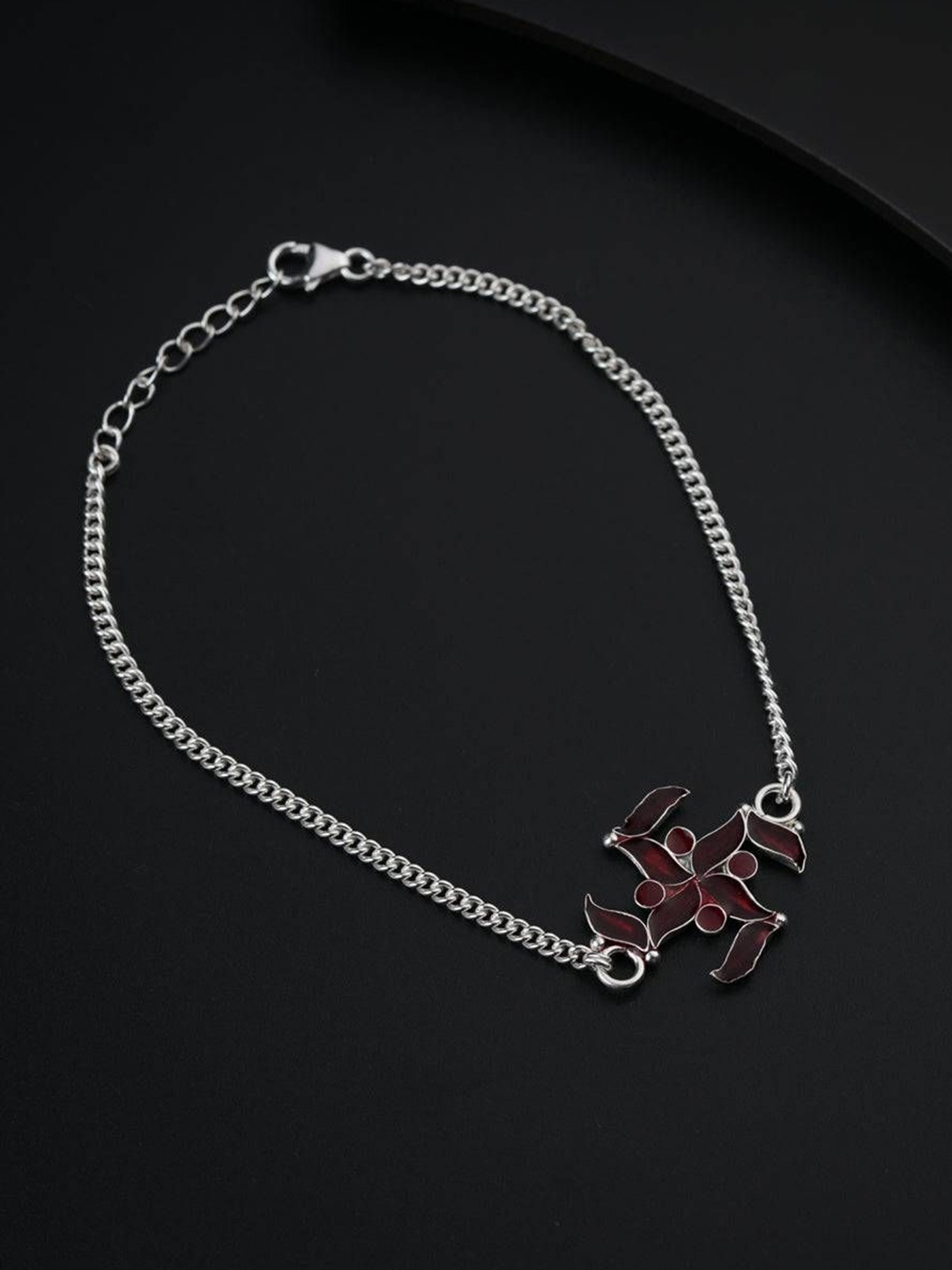 

House of Aadyaa Women 2 Silver Link Bracelet
