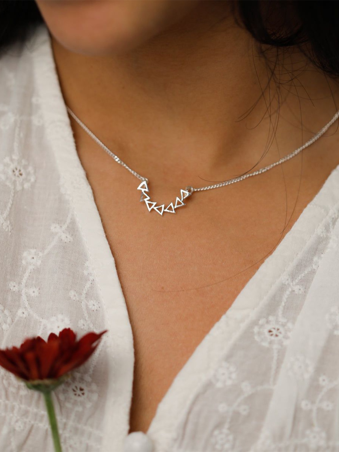 

House of Aadyaa Sterling Silver Necklace