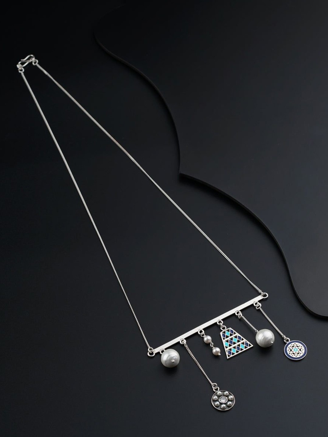 

House of Aadyaa Sterling Silver Oxidised Necklace