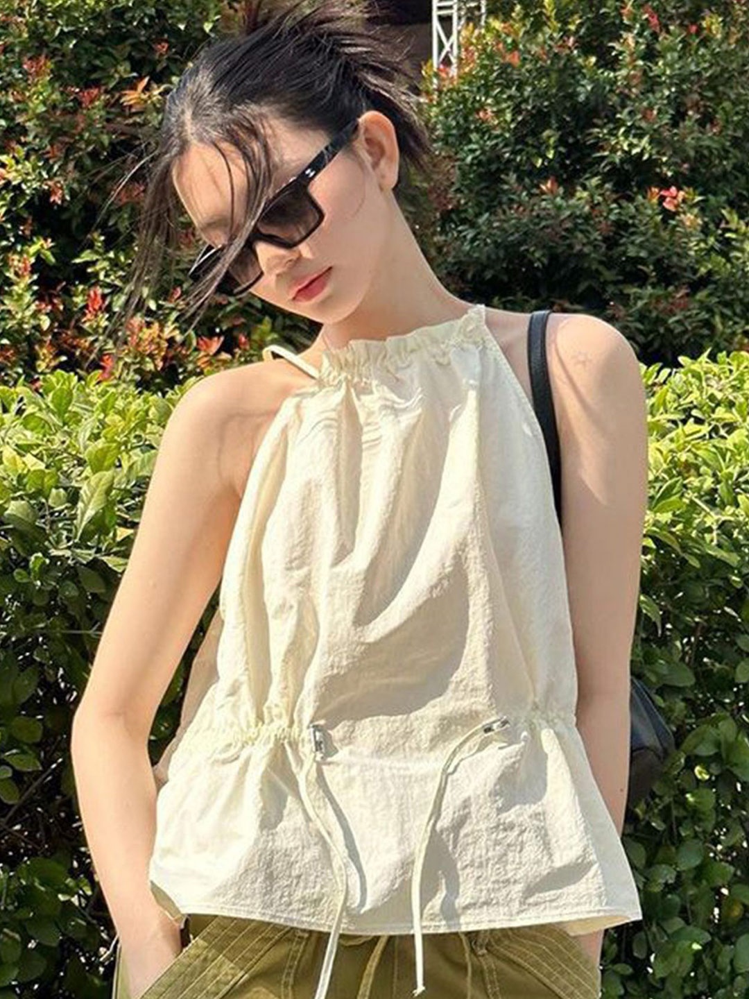 

LULU & SKY Women Sleeveless Top, Beige