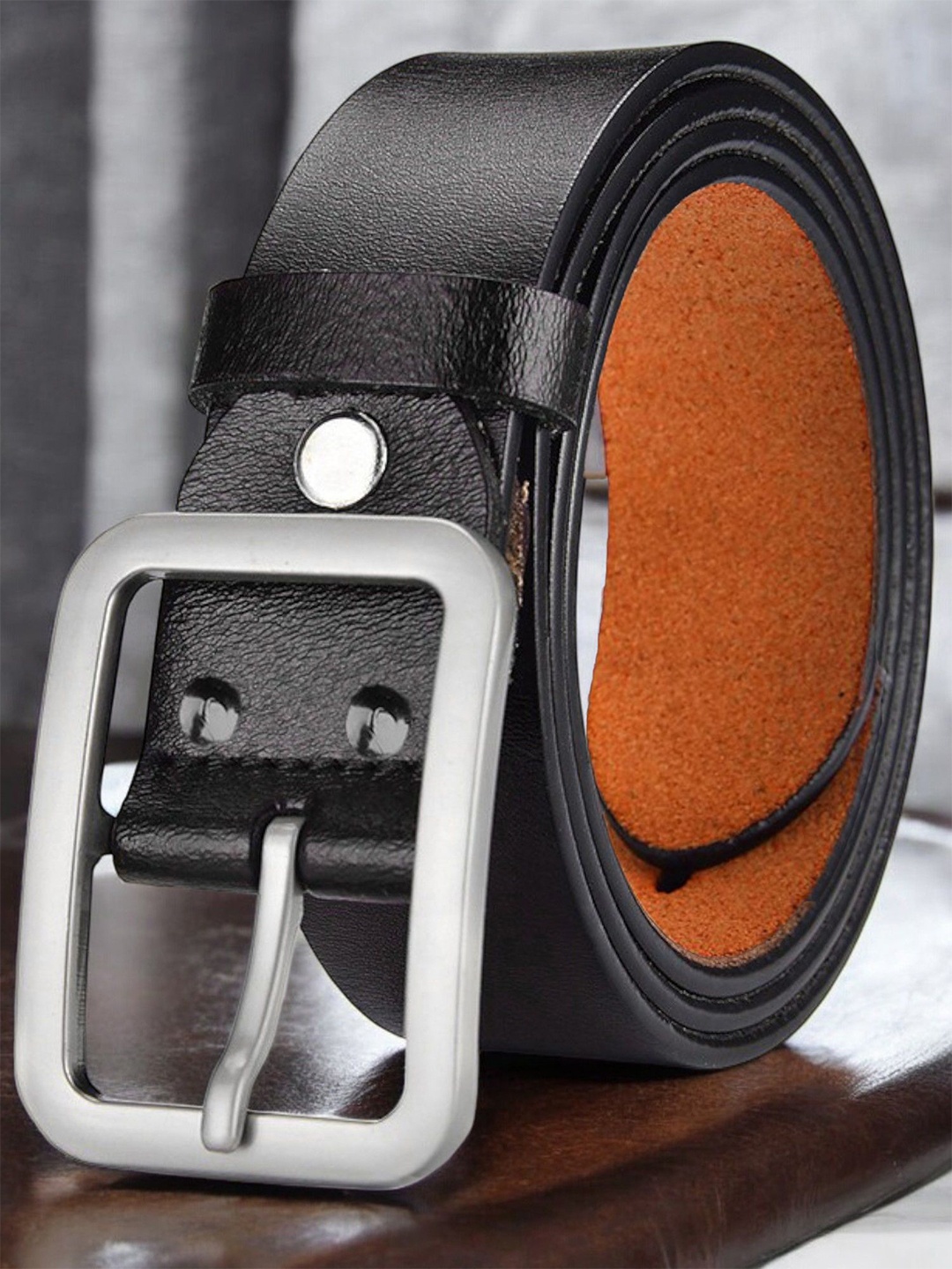 

Provogue Men Leather Belt, Black