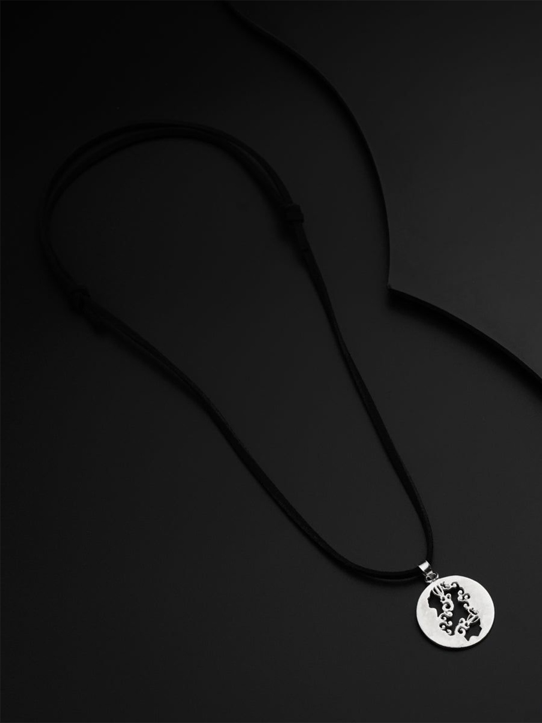 

House of Aadyaa Gemini Silver Pendant Necklace