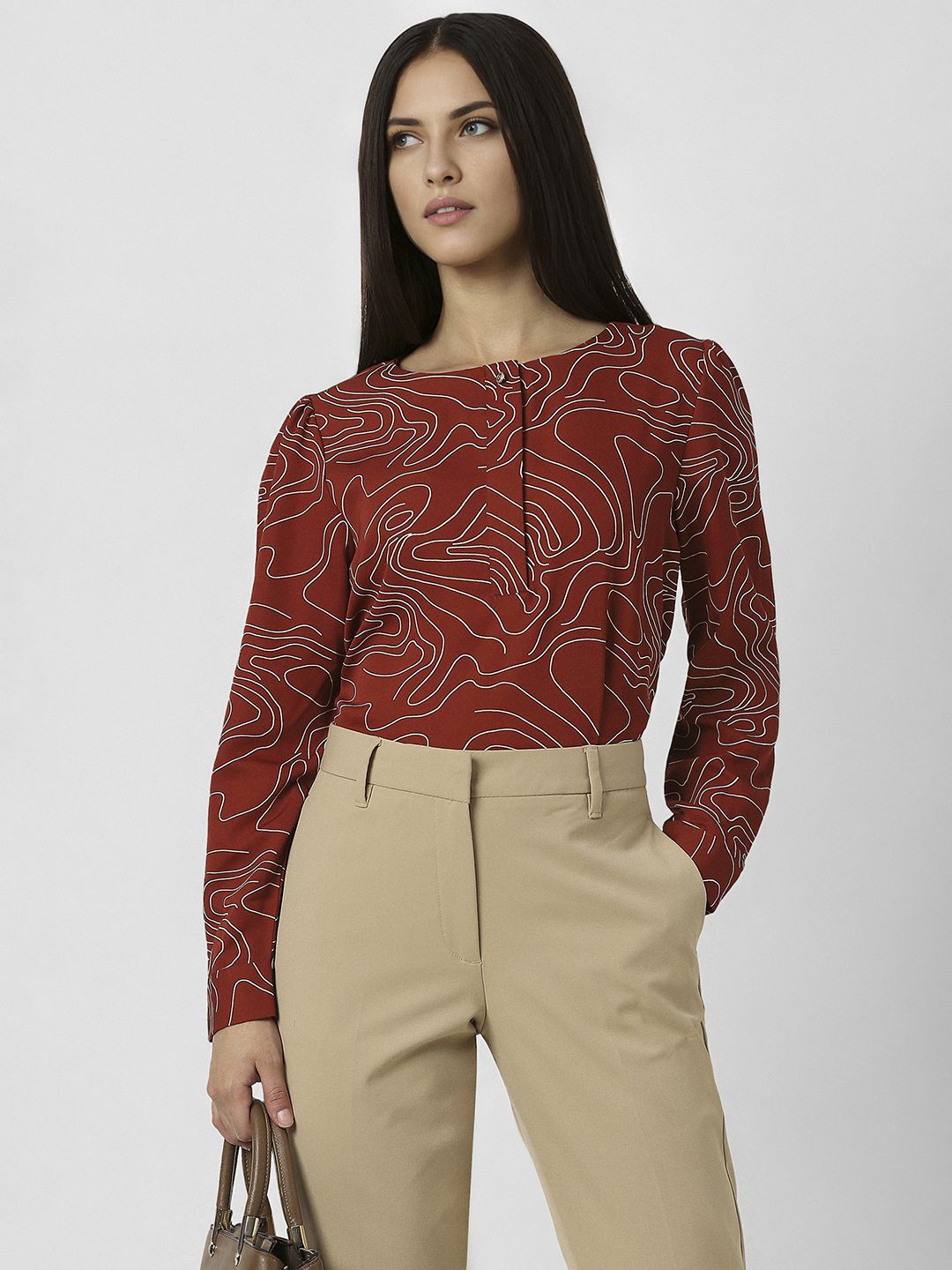 

Van Heusen Woman Printed Top, Red