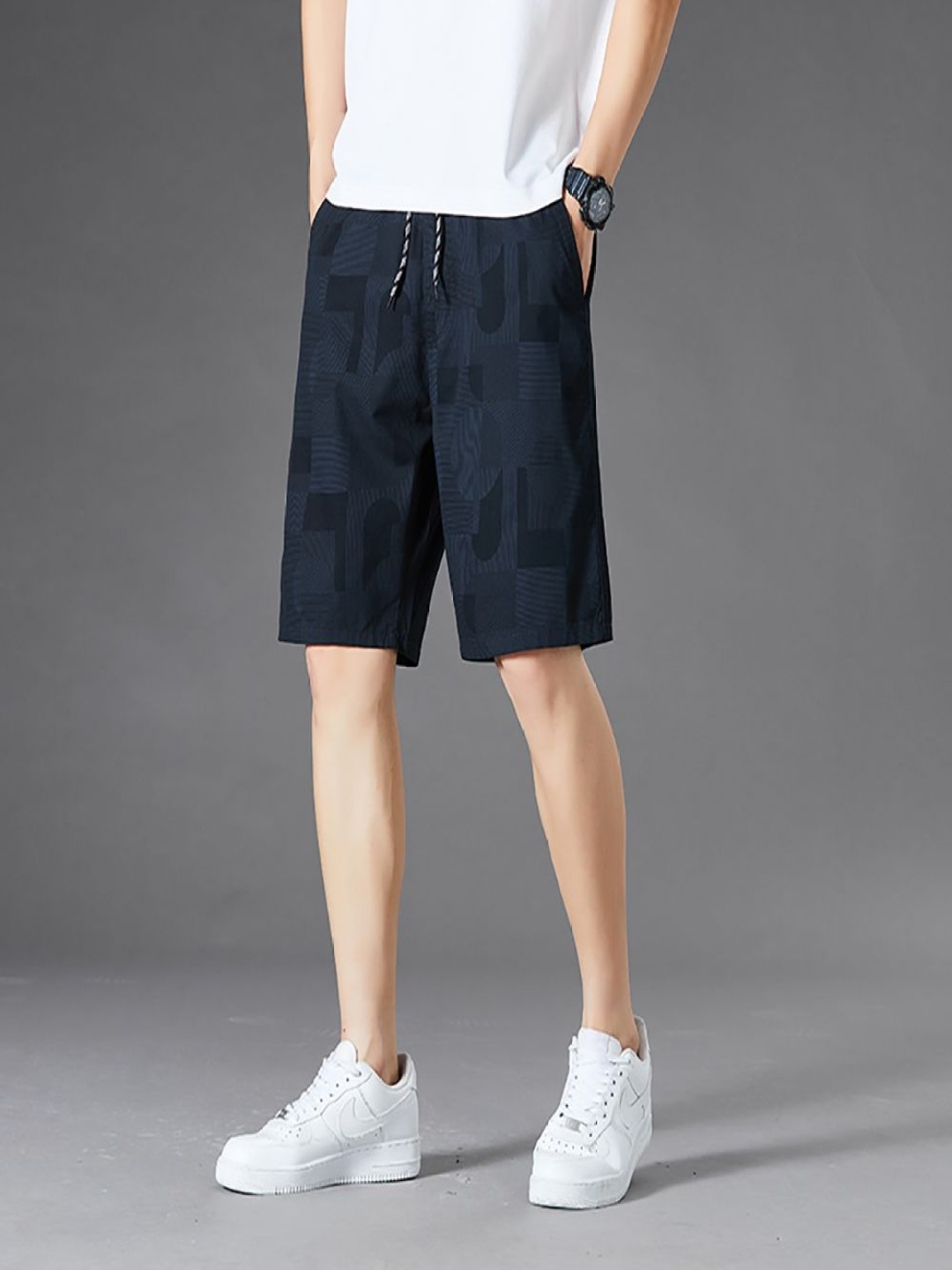 

StyleCast x Revolte Men Printed Shorts, Black