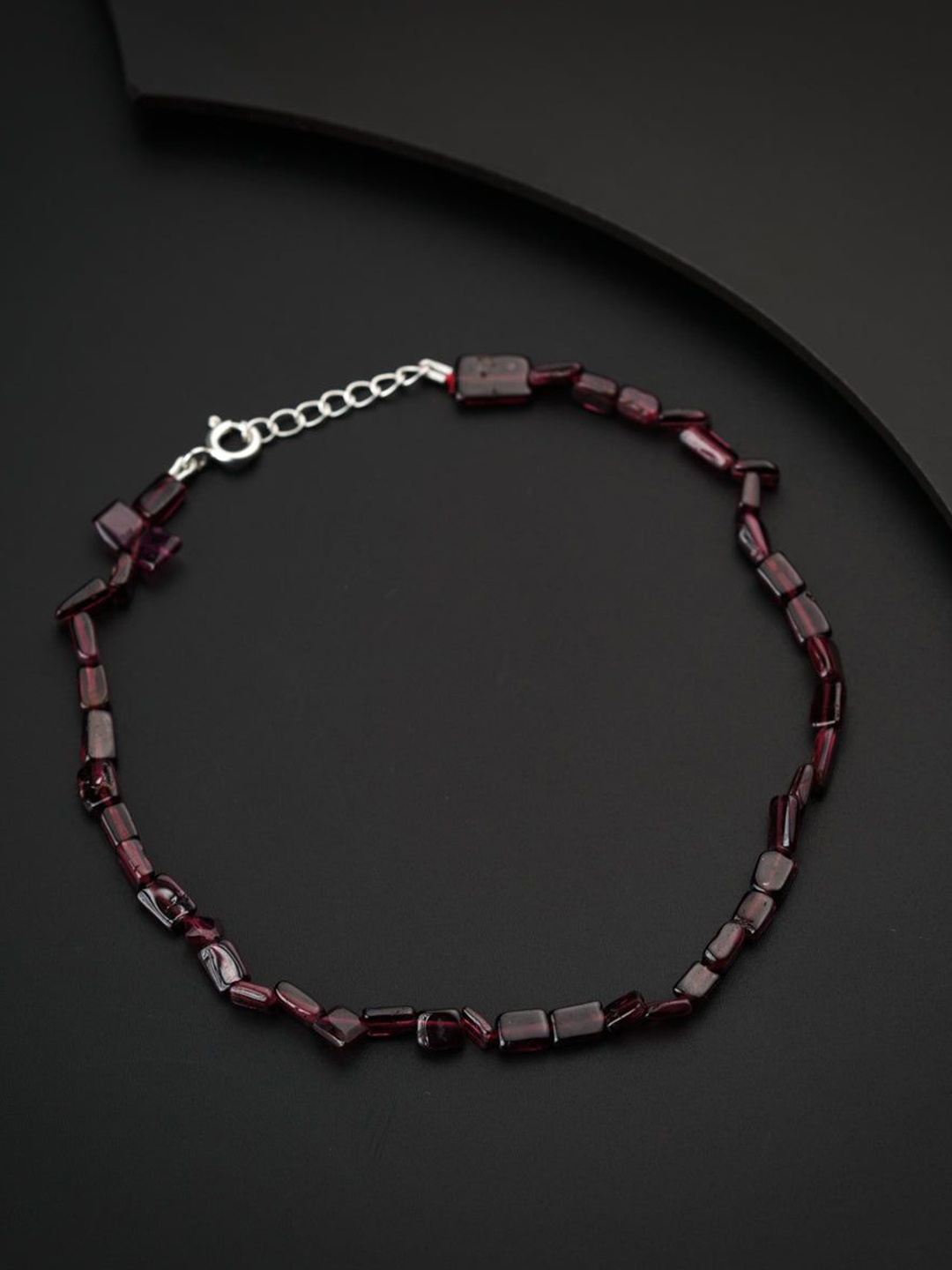 

House of Aadyaa Artificial Beads Anklet, Silver