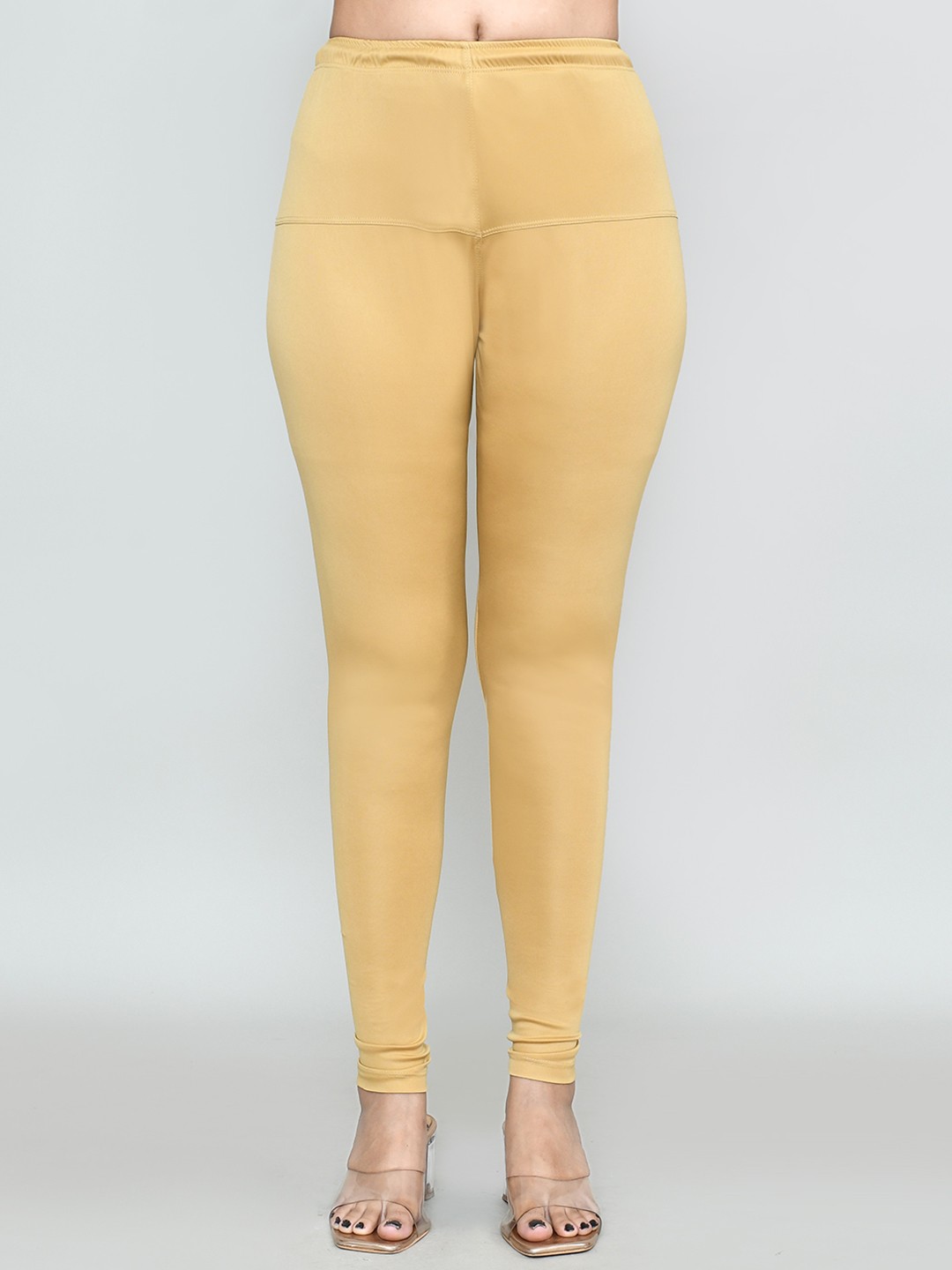 

RAPL Women Cotton Blend Breathable Churidar Length Leggings, Mustard