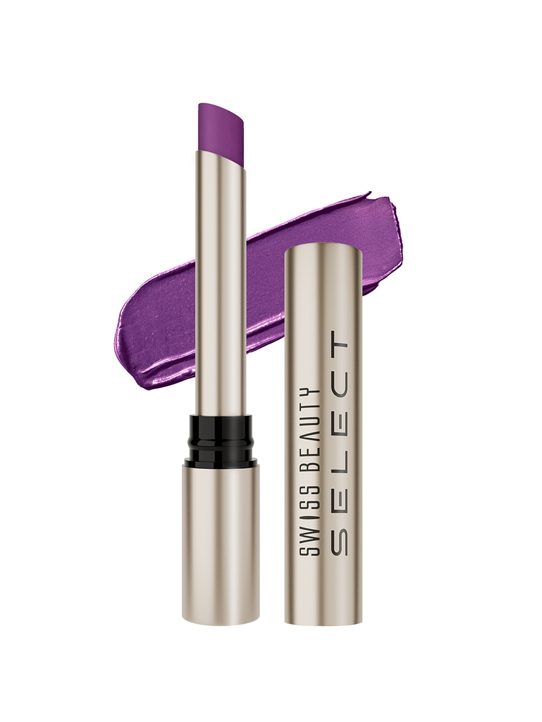 

SWISS BEAUTY Select High On Shine Long Lasting Lipstick with Vitamin E - Admirer Plum 6, Purple