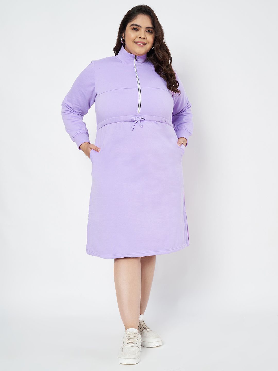 

BRINNS Women Plus Size A-Line Midi Dress, Lavender