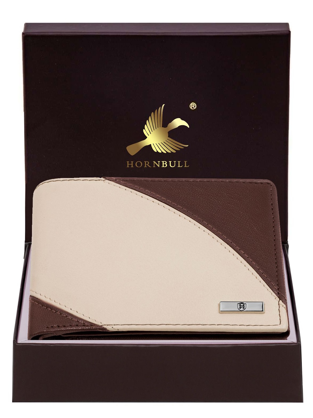 

Hornbull Andy Brown RFID Protected Genuine Leather Two Fold Wallet