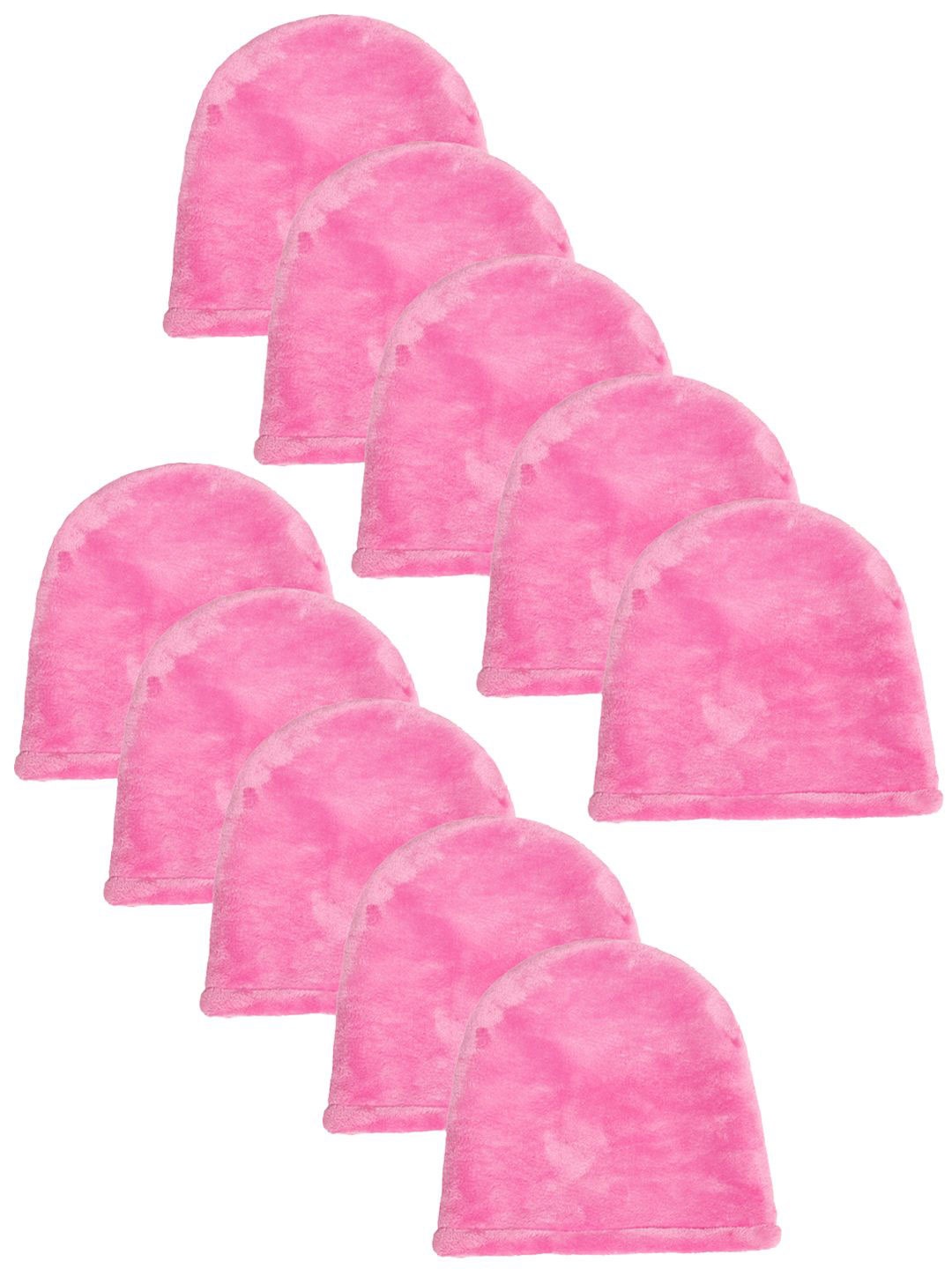 

KLOTTHE Men Set Of 10 Light Pink Woolen Beanie Caps
