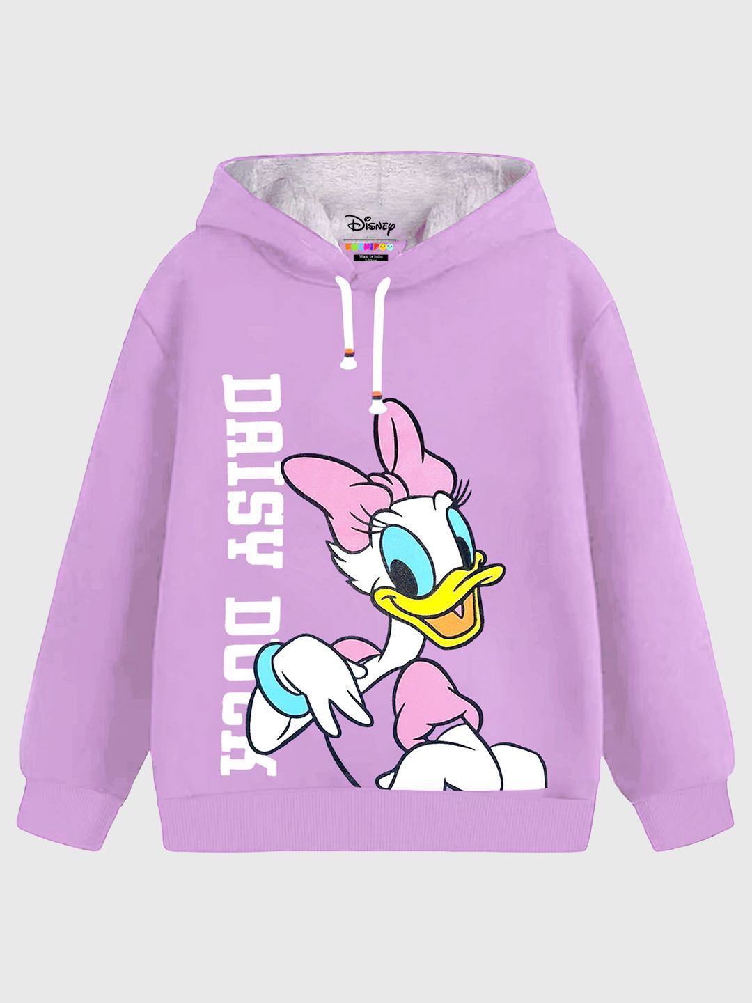 

KUCHIPOO Girls Printed Hooded Sweatshirt, Violet