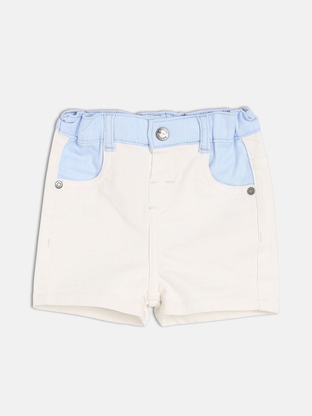 

MINI KLUB Boys Cotton Knee Length Shorts, White
