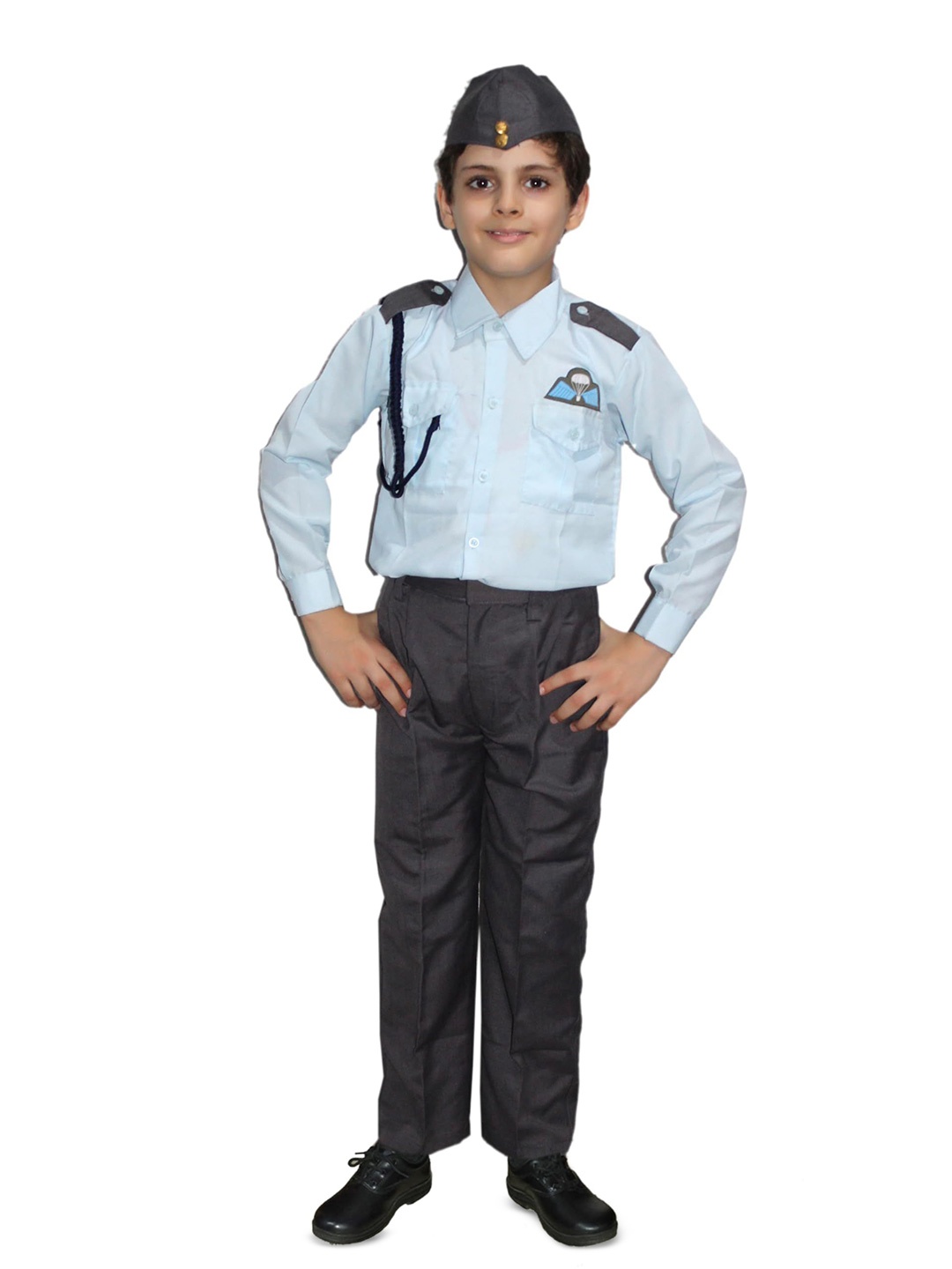 

Kaku Fancy dresses Kids Our Community Helper Pilot Costume Shirt With Trouser & Belt, Blue