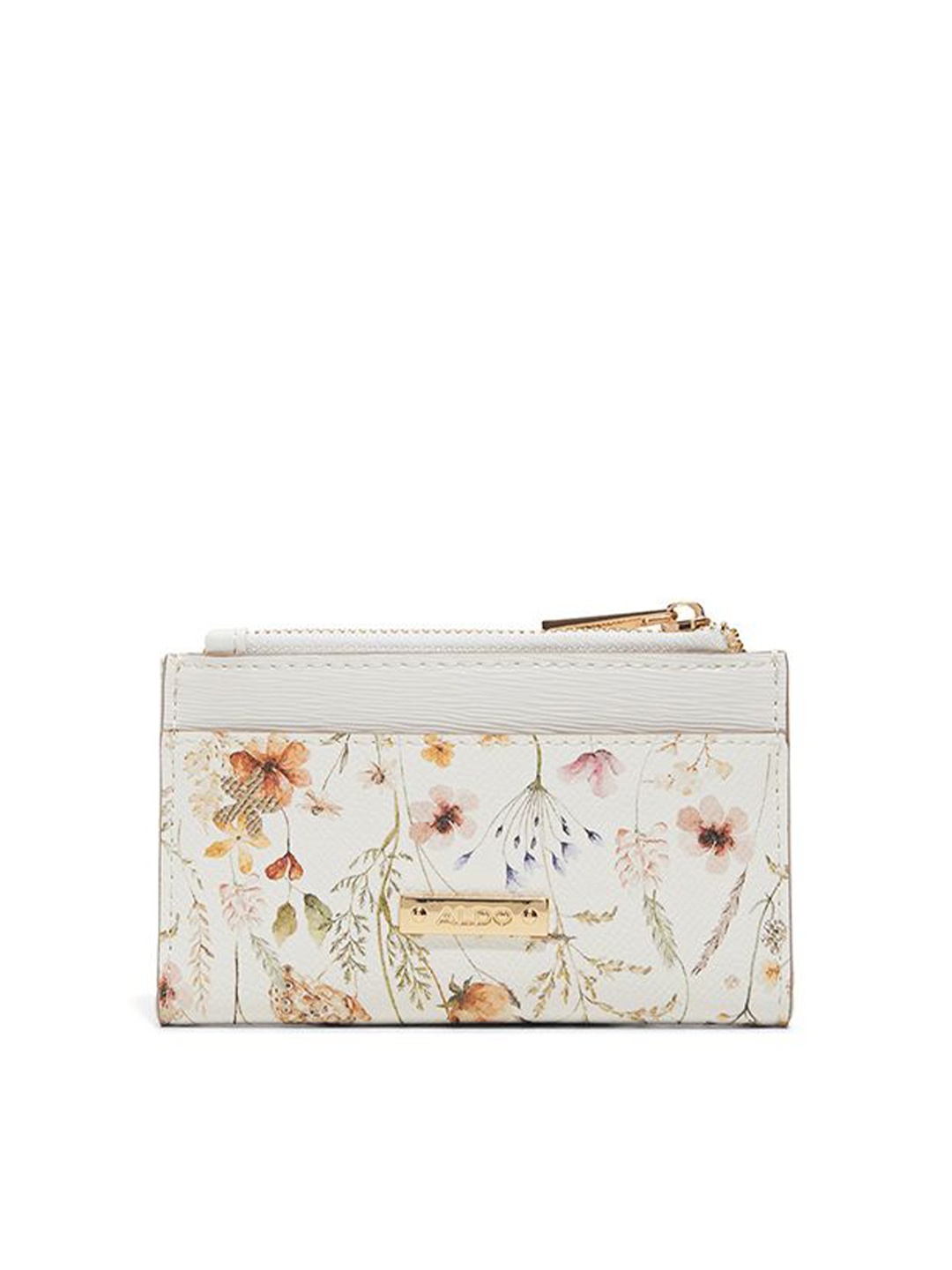 

ALDO Women Floral Printed Two Fold Wallet, White