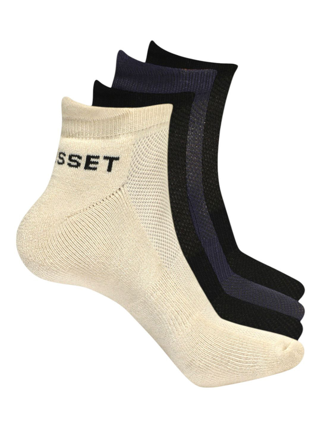 

CRUSSET Men Pack of 4 Bamboo Super Soft & Odour Free Breathable Ankle Length Socks, Beige