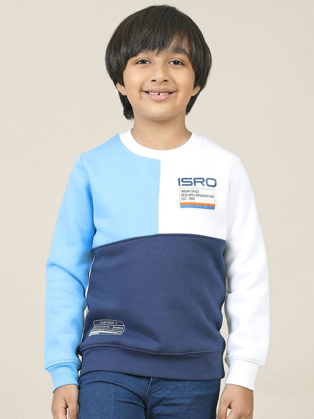 

Kids Ville Boys Isro Printed Regular Fit Sweatshirt, Blue