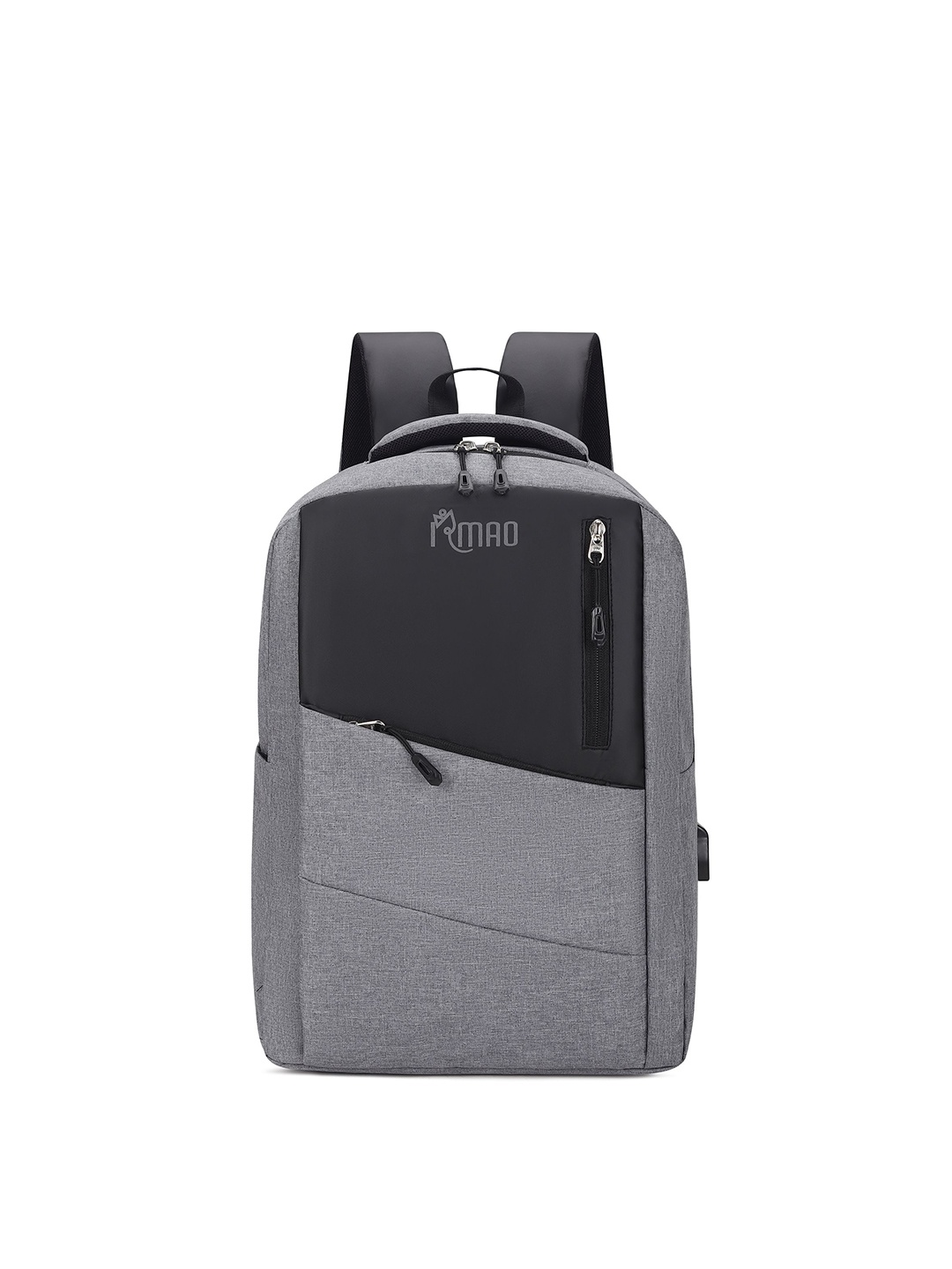 

IRMAO Unisex Ergonomic Backpack with USB Charging Port, Grey