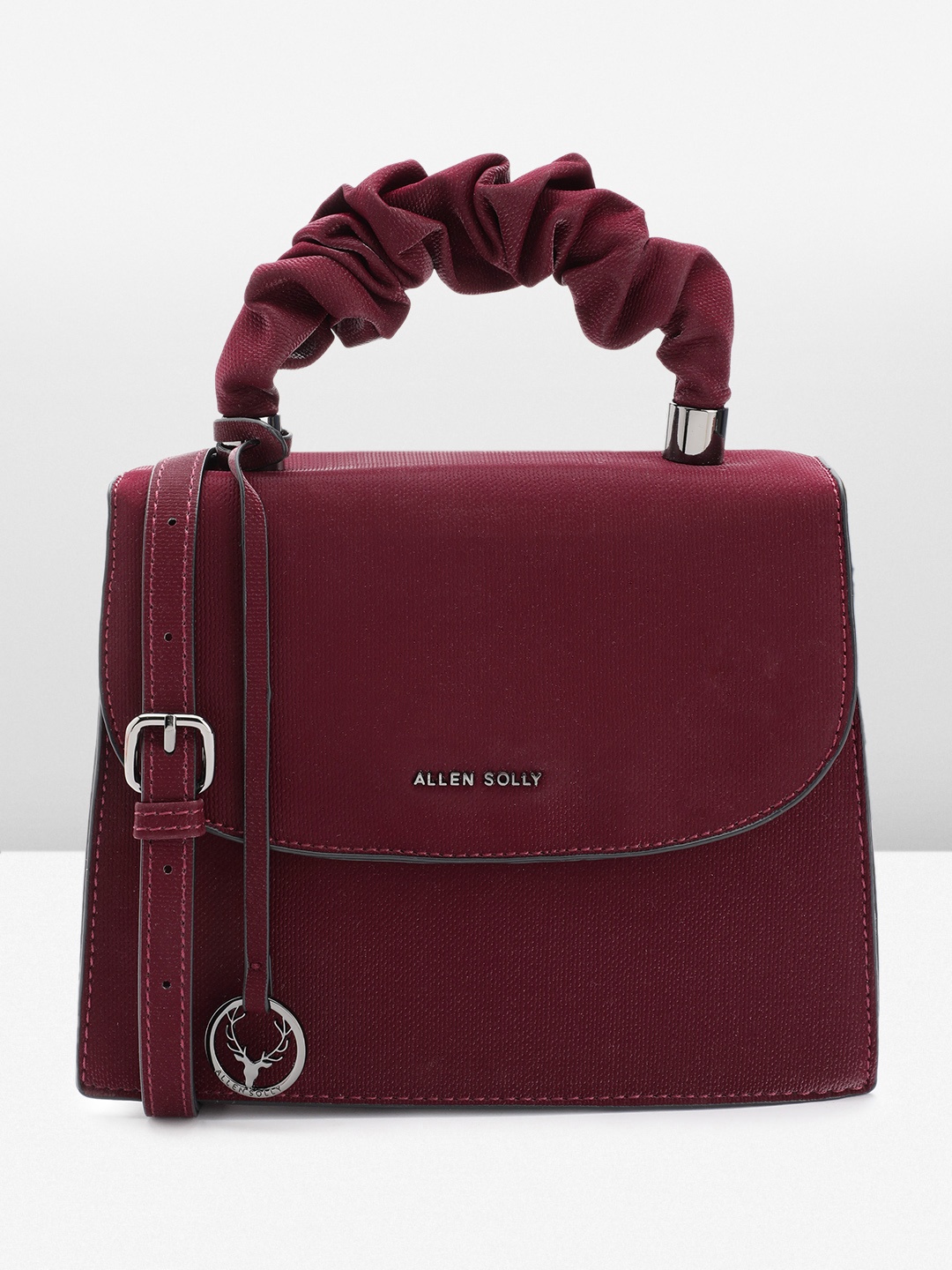 

Allen Solly PU Structured Satchel Bag, Burgundy