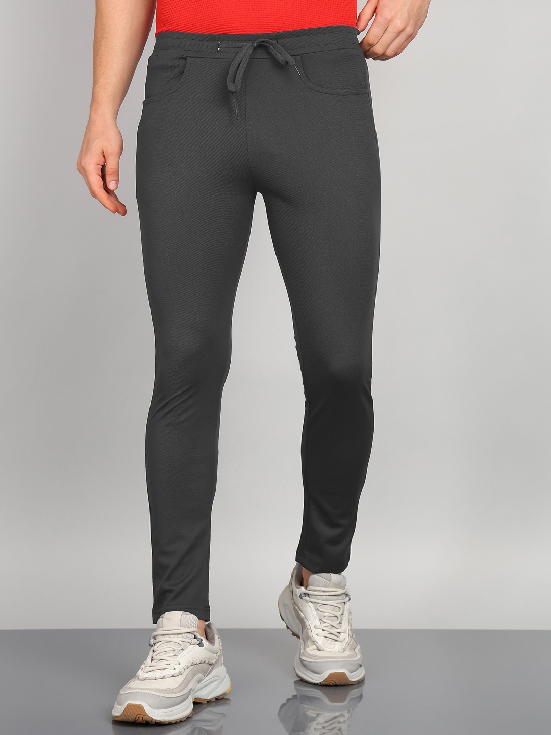 

Moda Rapido Men Slim-Fit Mid Rise Track Pants, Charcoal