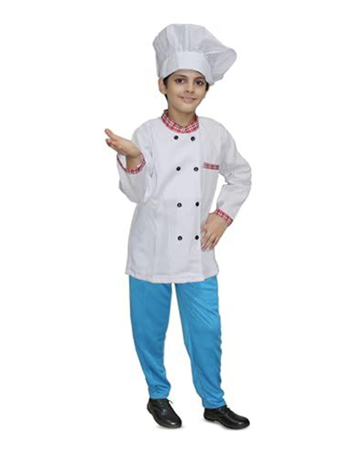 

Kaku Fancy dresses Kids Helper Chef Costume Coat With Cap, White