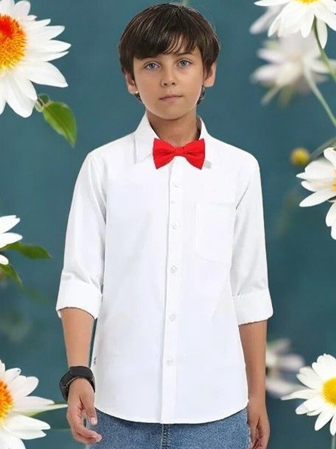 

Eliq Boys Original Opaque Party Shirt, Red