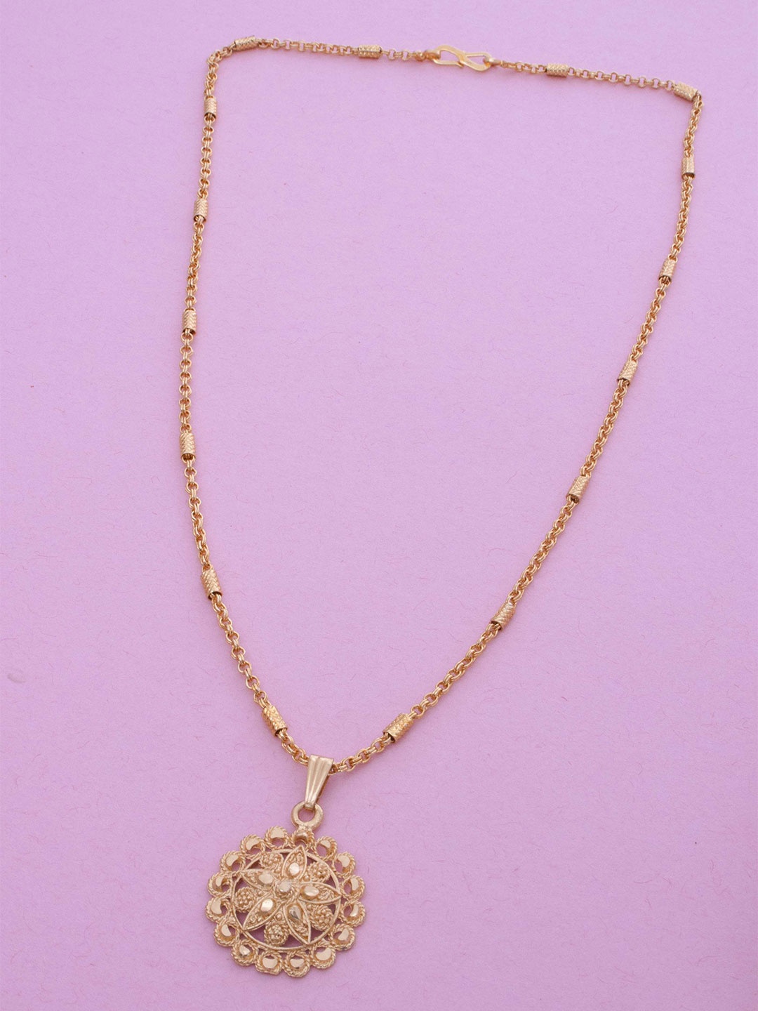 

Ramdev Art Fashion Jwellery Gold-Plated Pendants With Chain
