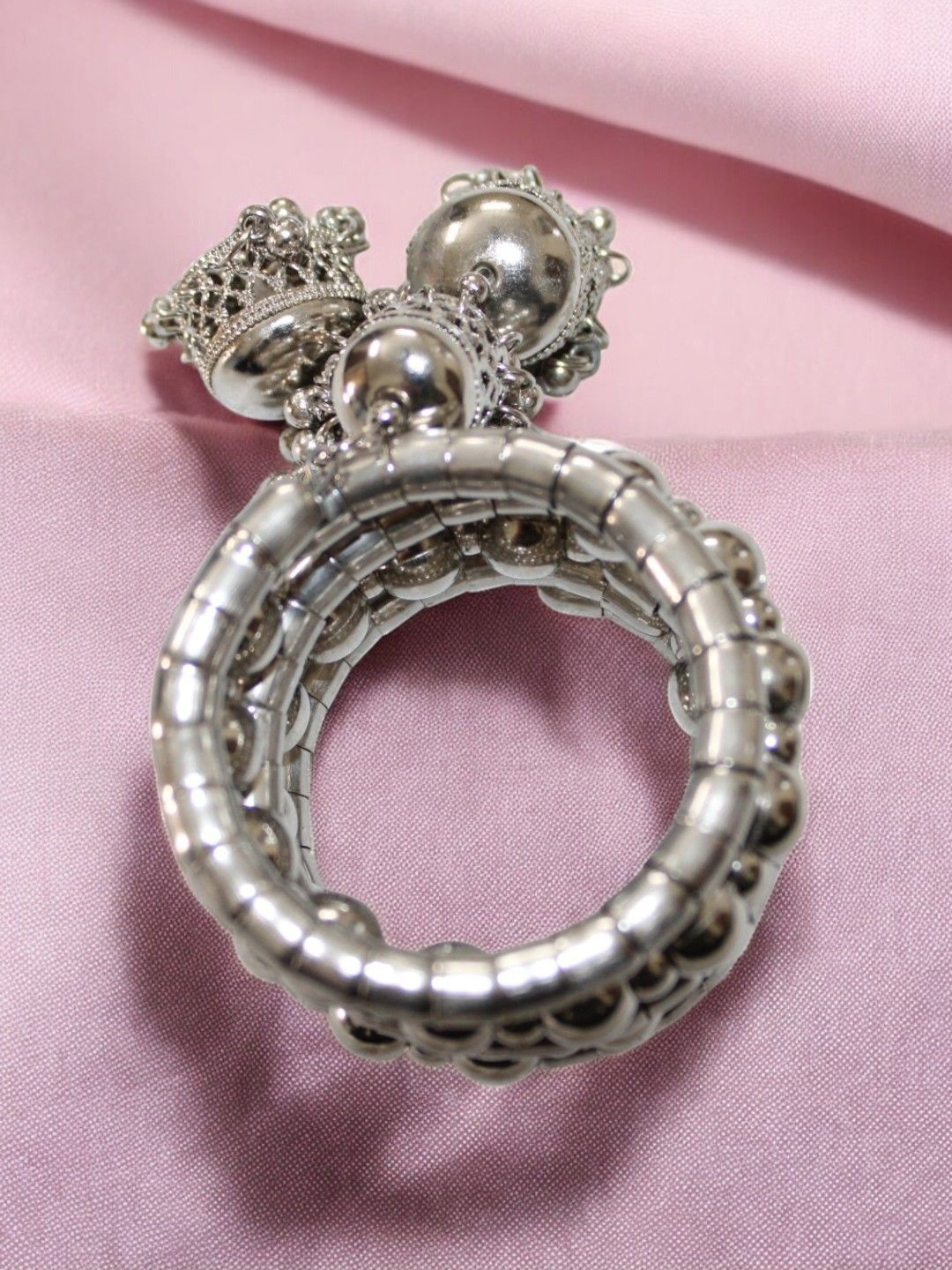 

Jolly Faces Women Wraparound Bracelet, Silver